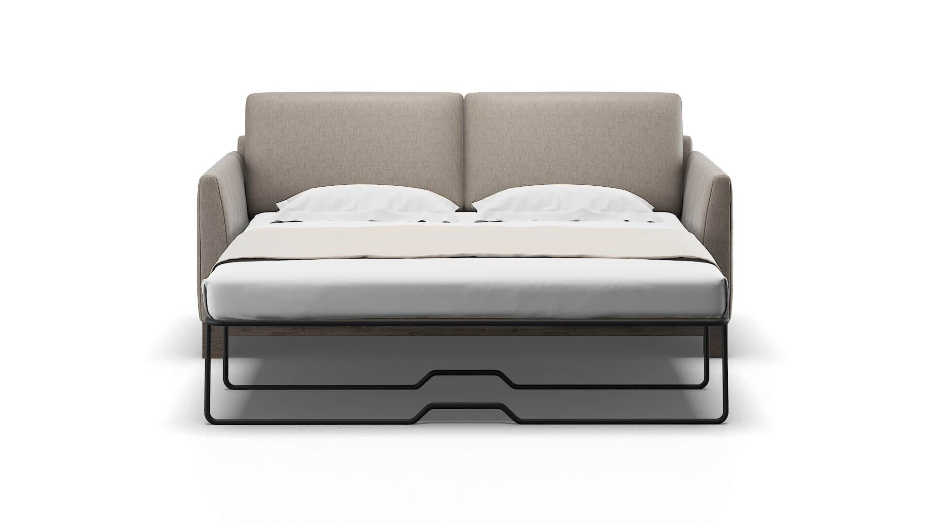 Dover Cosmo Taupe Sofa Sleeper Espresso legs 1