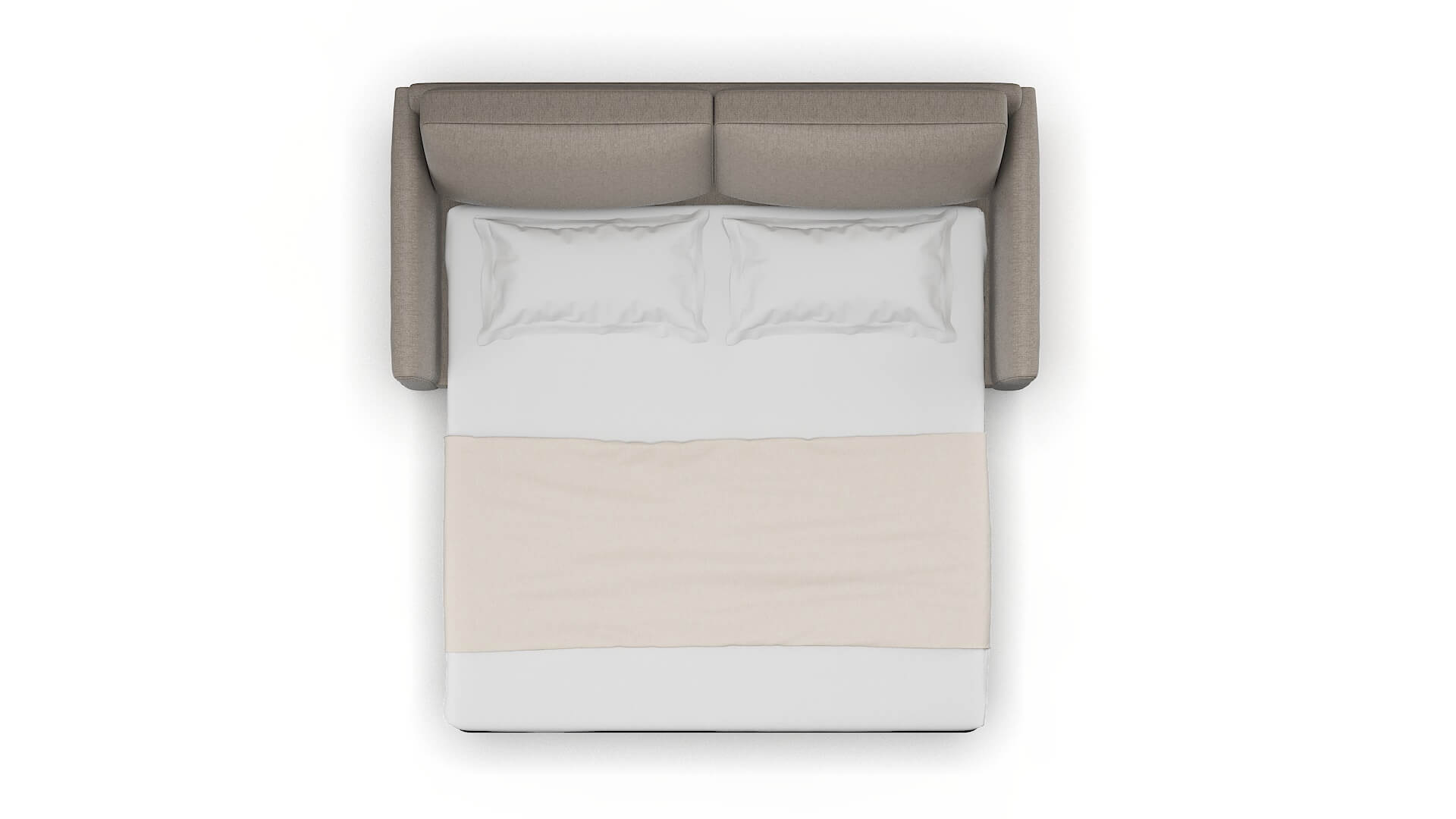 Dover Cosmo Taupe Sofa Sleeper Espresso legs 3