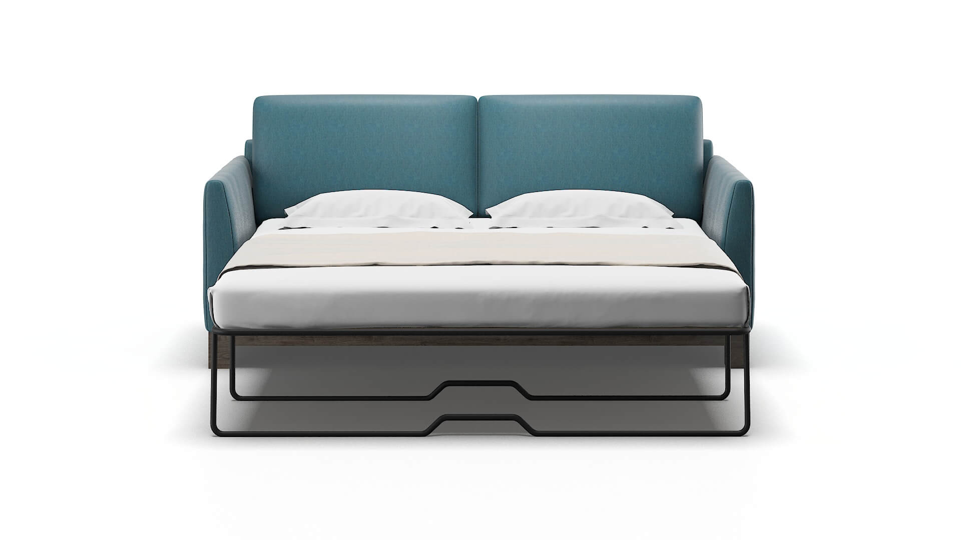 Dover Cosmo Teal Sofa Sleeper Espresso legs 1