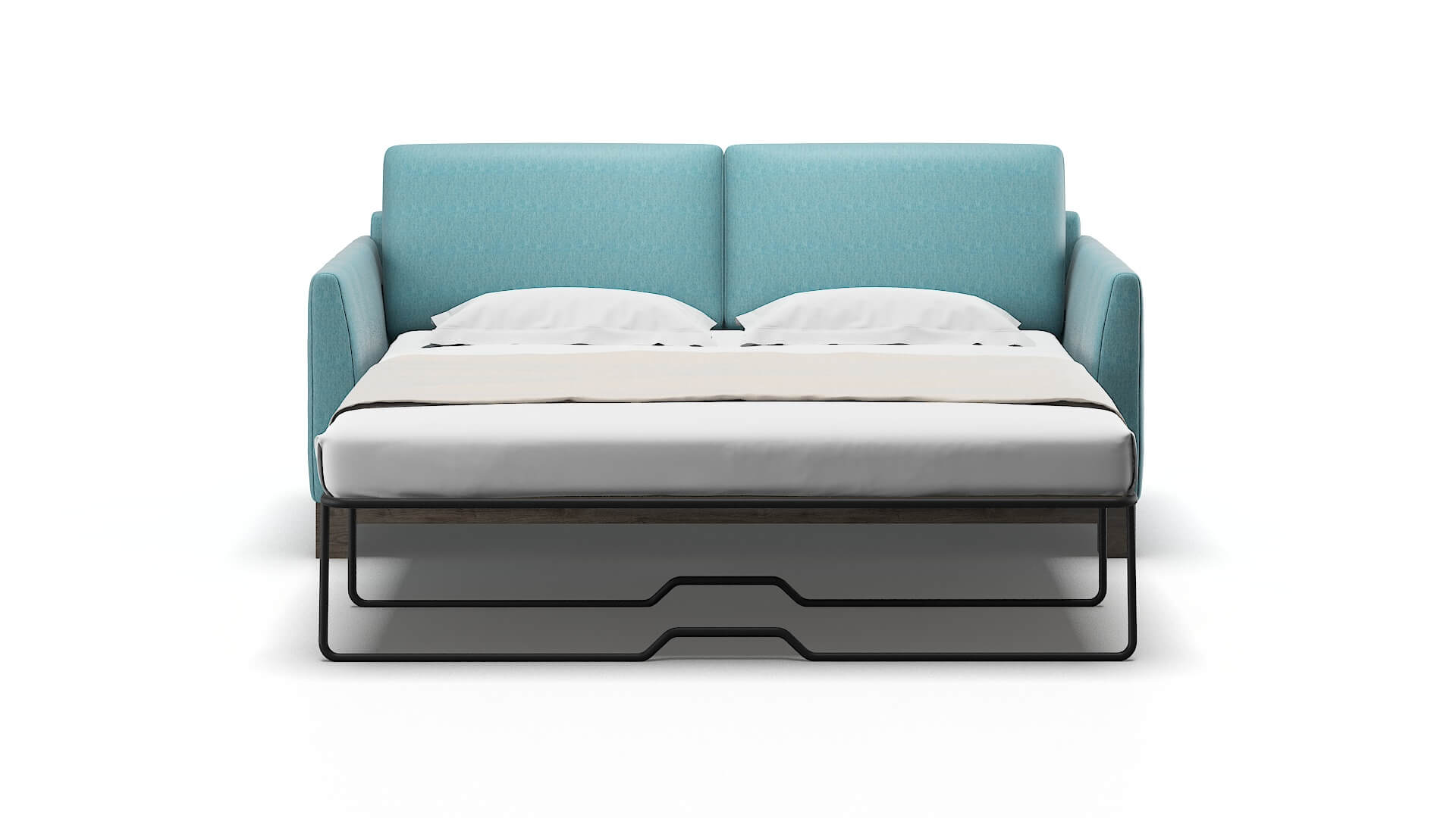Dover Cosmo Turquoise Sofa Sleeper Espresso legs 1