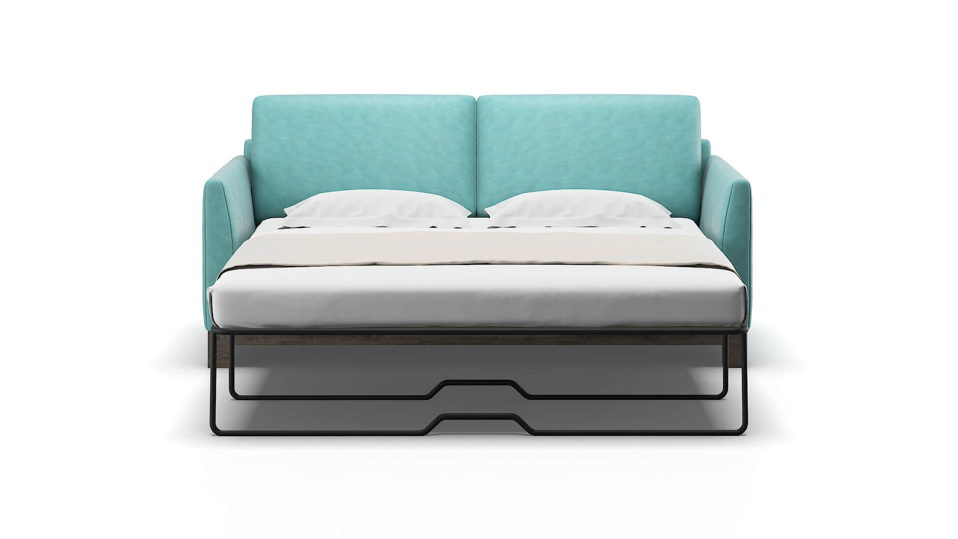 Dover Curious Turquoise Sofa Sleeper Espresso legs 1
