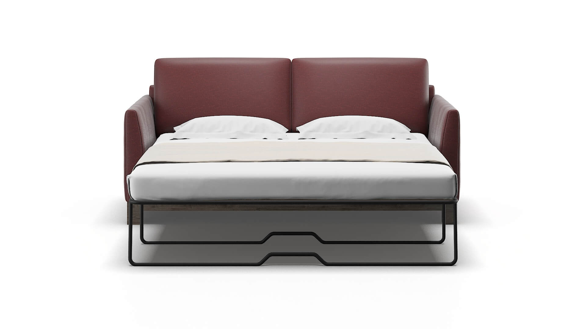 Dover Derby Berry Sofa Sleeper Espresso legs 1