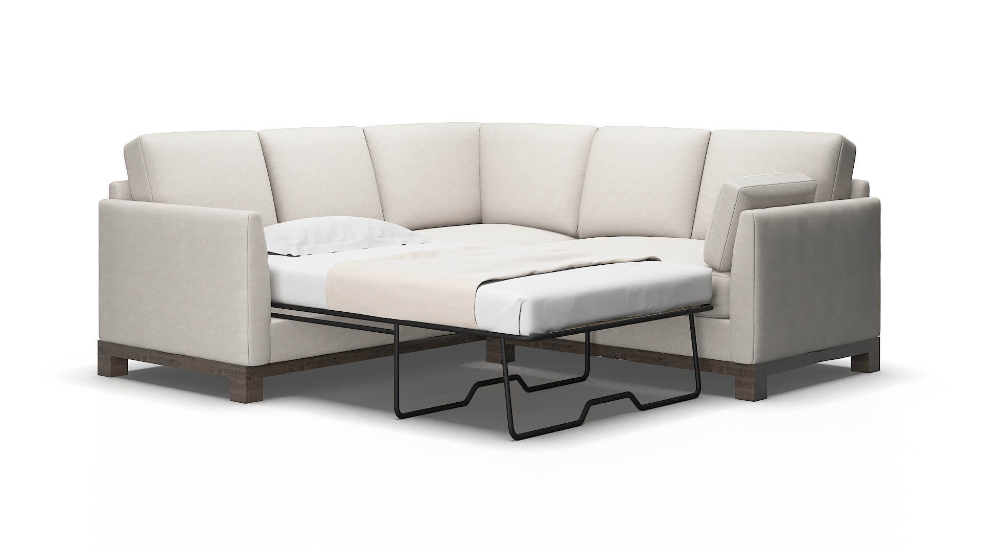 Dover Dream_d stone Sectional sleeper Espresso Legs  2