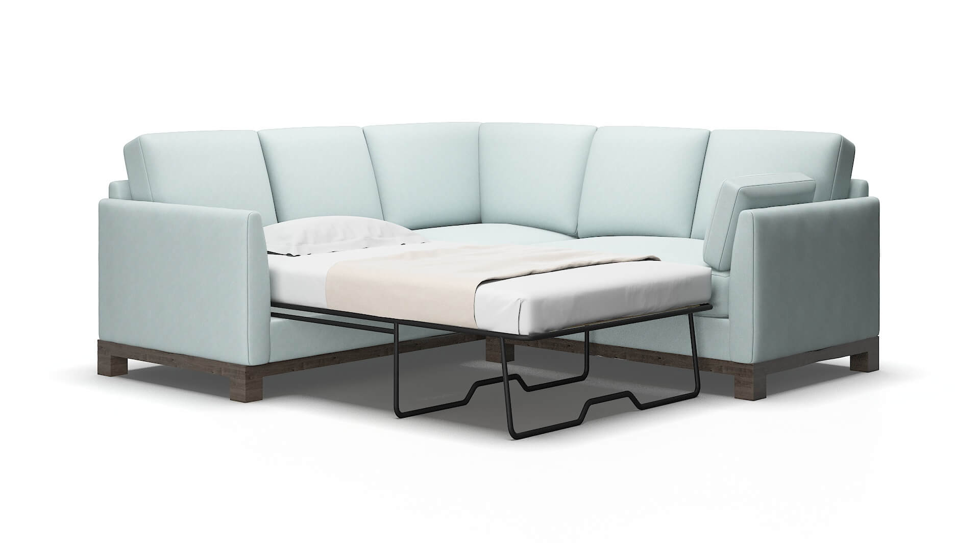 Dover Elliot spa Sectional sleeper Espresso Legs  2