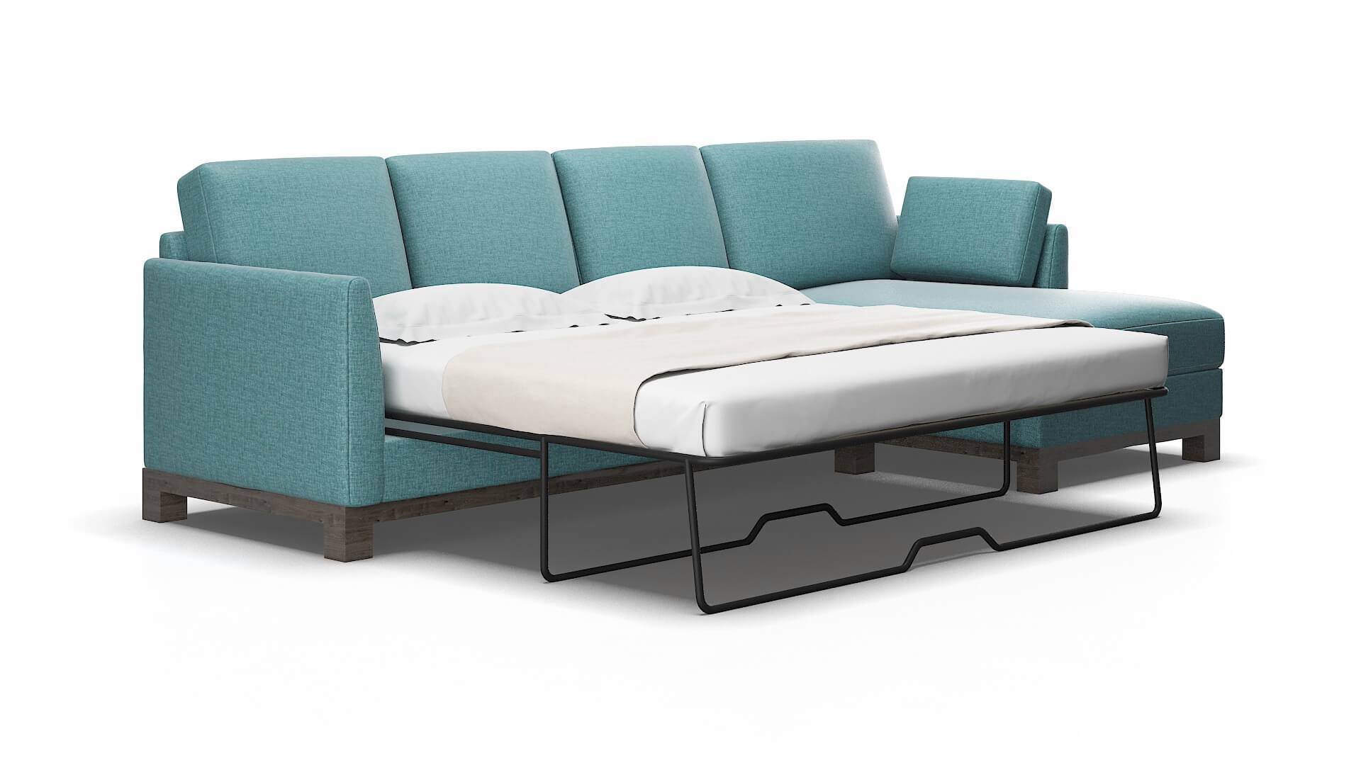 Dover Elliot Teal Panel Sleeper espresso legs 2