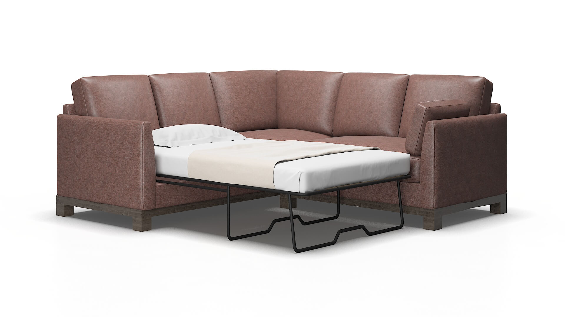 Dover Ford brown Sectional sleeper Espresso Legs  2