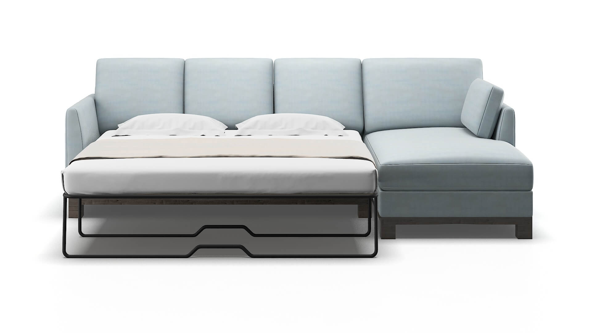 Dover Hathaway Aqua Panel Sleeper Espresso legs 1