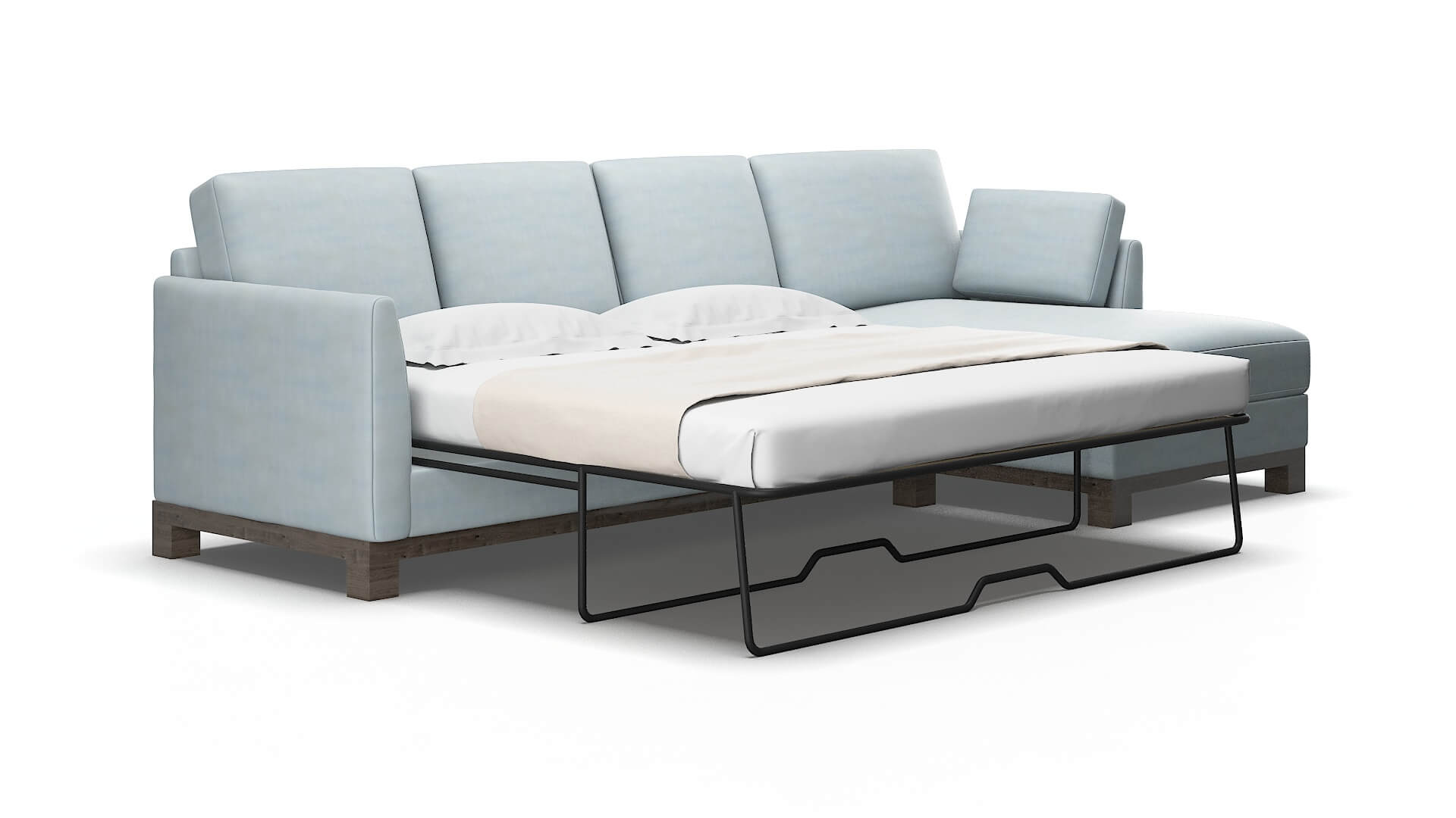 Dover Hathaway aqua Panel sleeper Espresso Legs  2