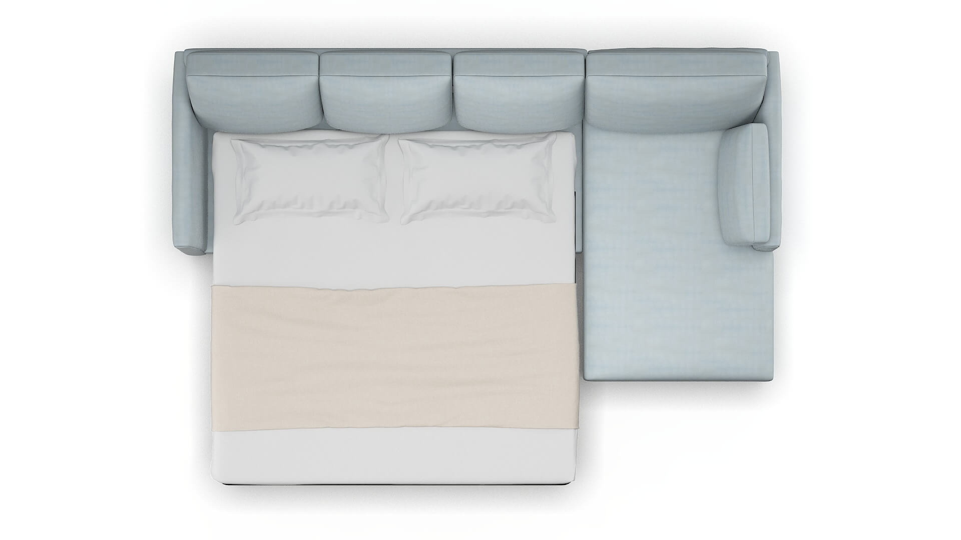 Dover Hathaway Aqua Panel Sleeper Espresso legs 3