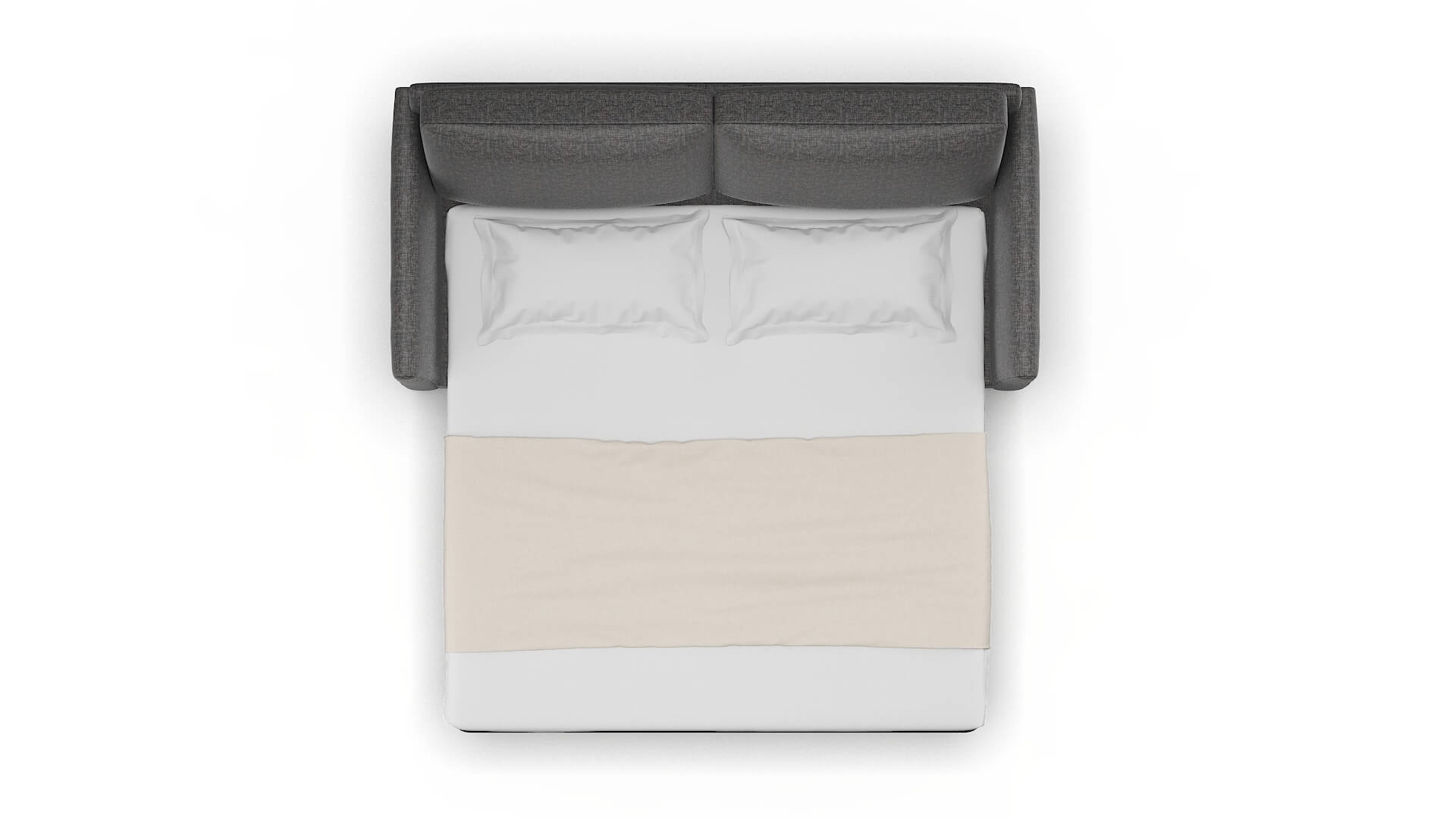 Dover Insight Charcoal Sofa Sleeper Espresso legs 3