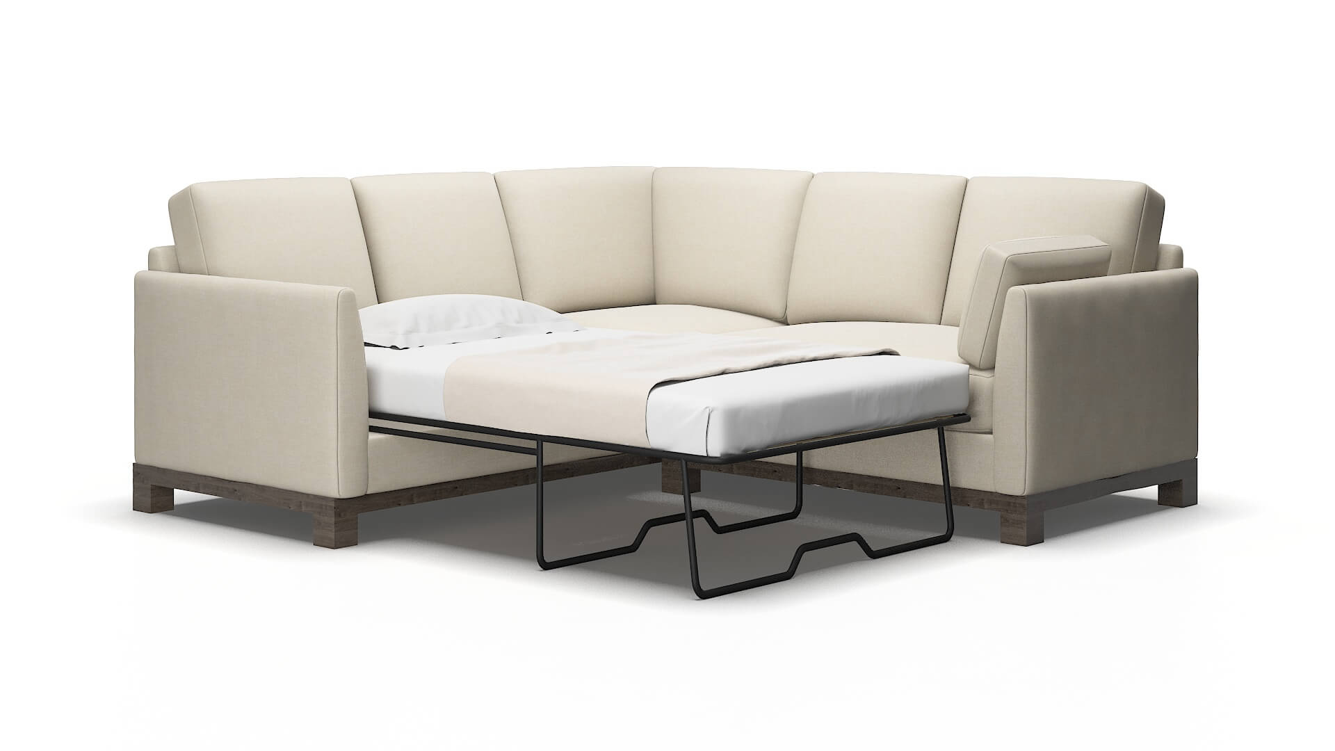 Dover Keylargo almond Sectional sleeper Espresso Legs  2