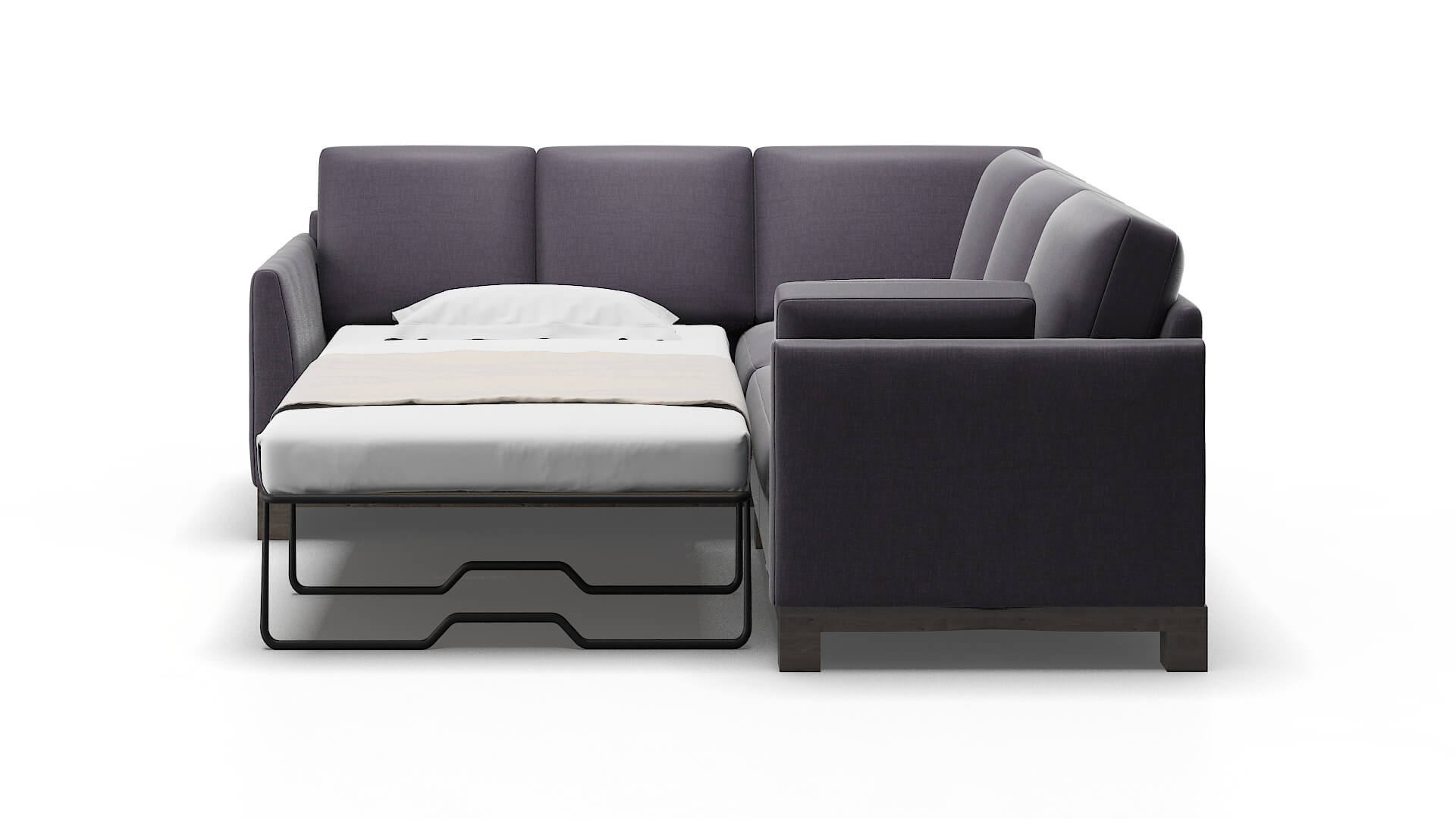 Dover Keylargo Grape Sectional Sleeper Espresso legs 1