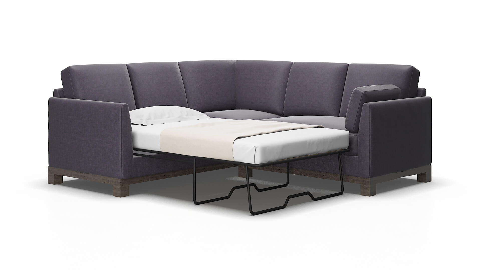 Dover Keylargo Grape Sectional Sleeper Espresso legs 2