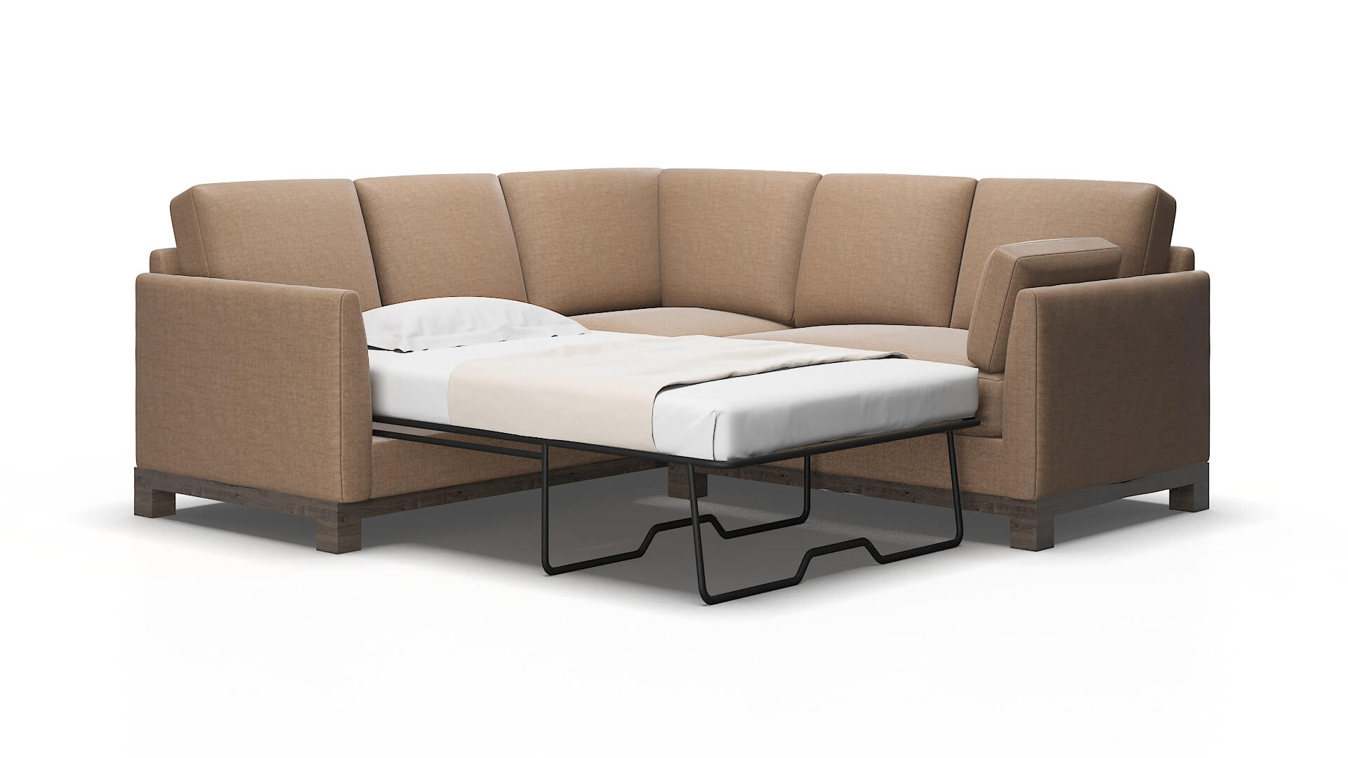 Dover Keylargo mink Sectional sleeper Espresso Legs  2