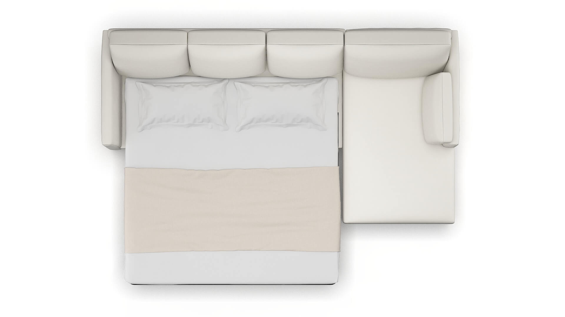 Dover Keylargo Oatmeal Panel Sleeper Espresso legs 3