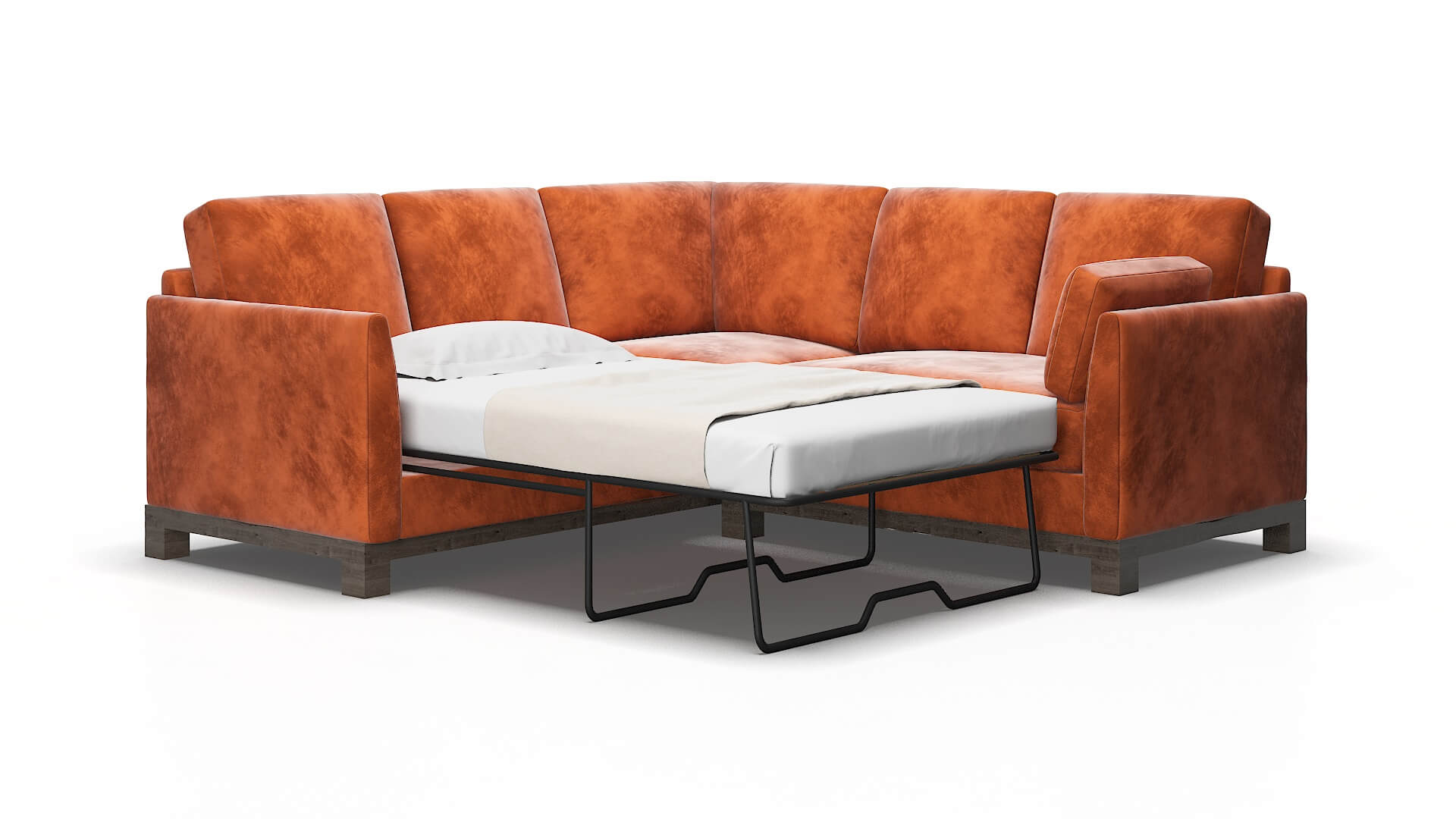 Dover Loft copper Sectional sleeper Espresso Legs  2