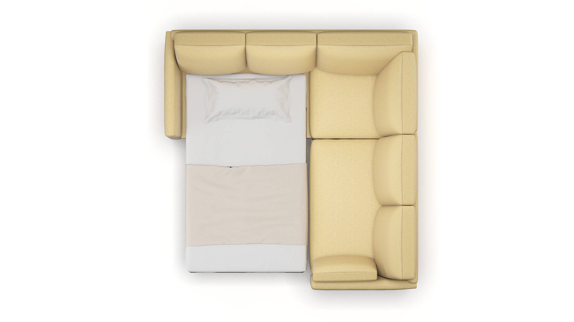 Dover Malibu Maize Sectional Sleeper Espresso legs 3