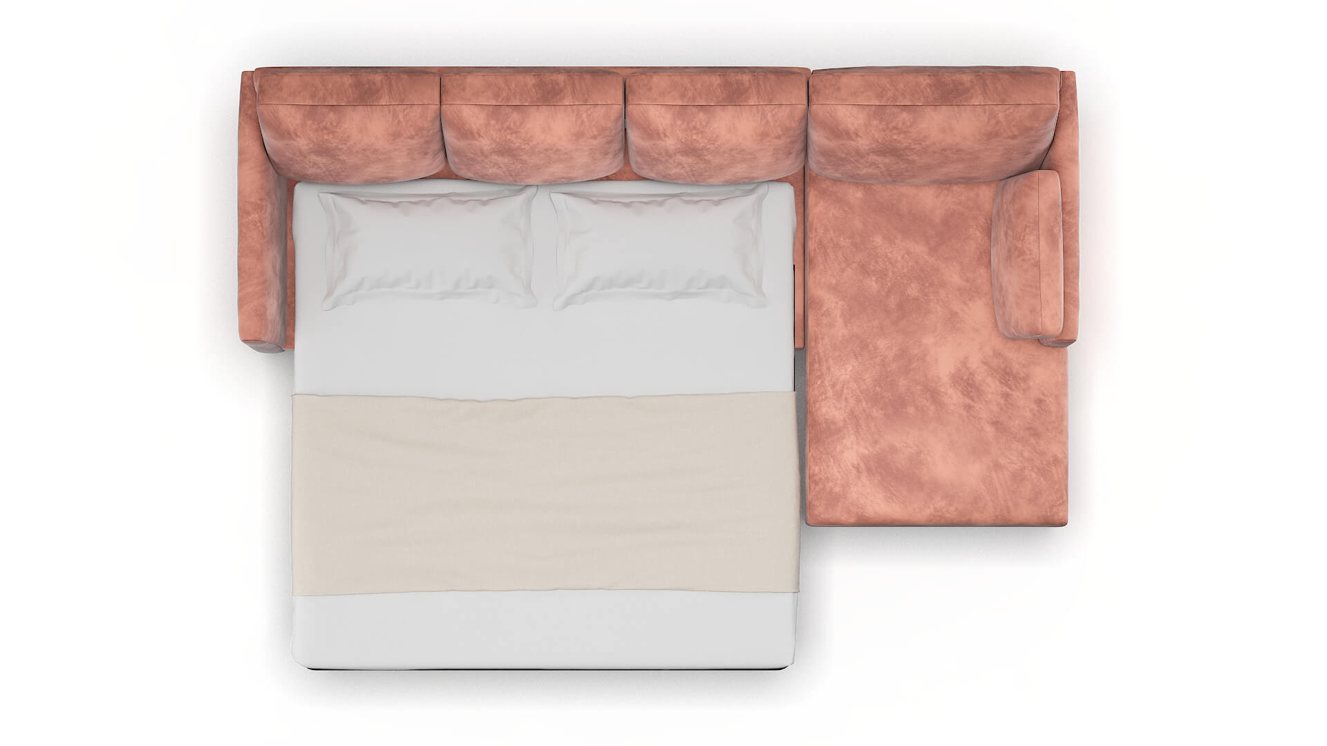 Dover Naples Blush Panel Sleeper Espresso legs 3