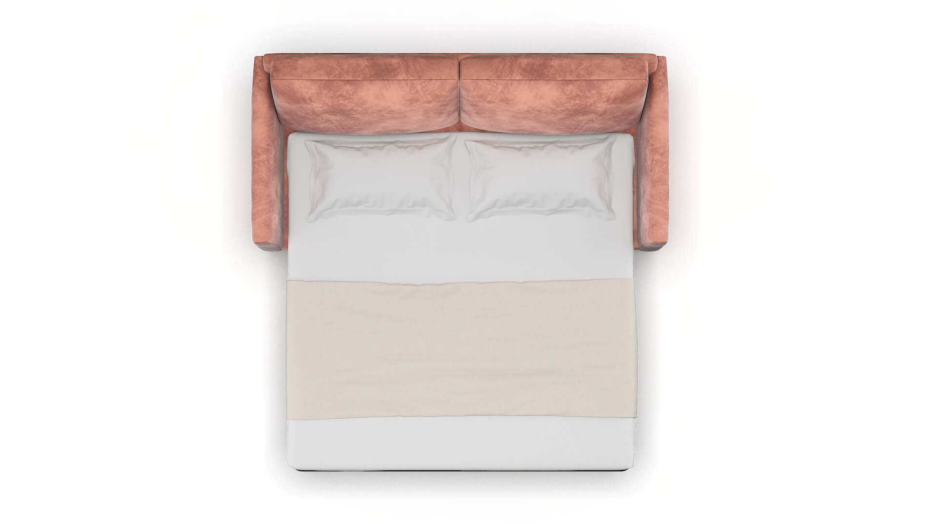 Dover Naples Blush Sofa Sleeper Espresso legs 3