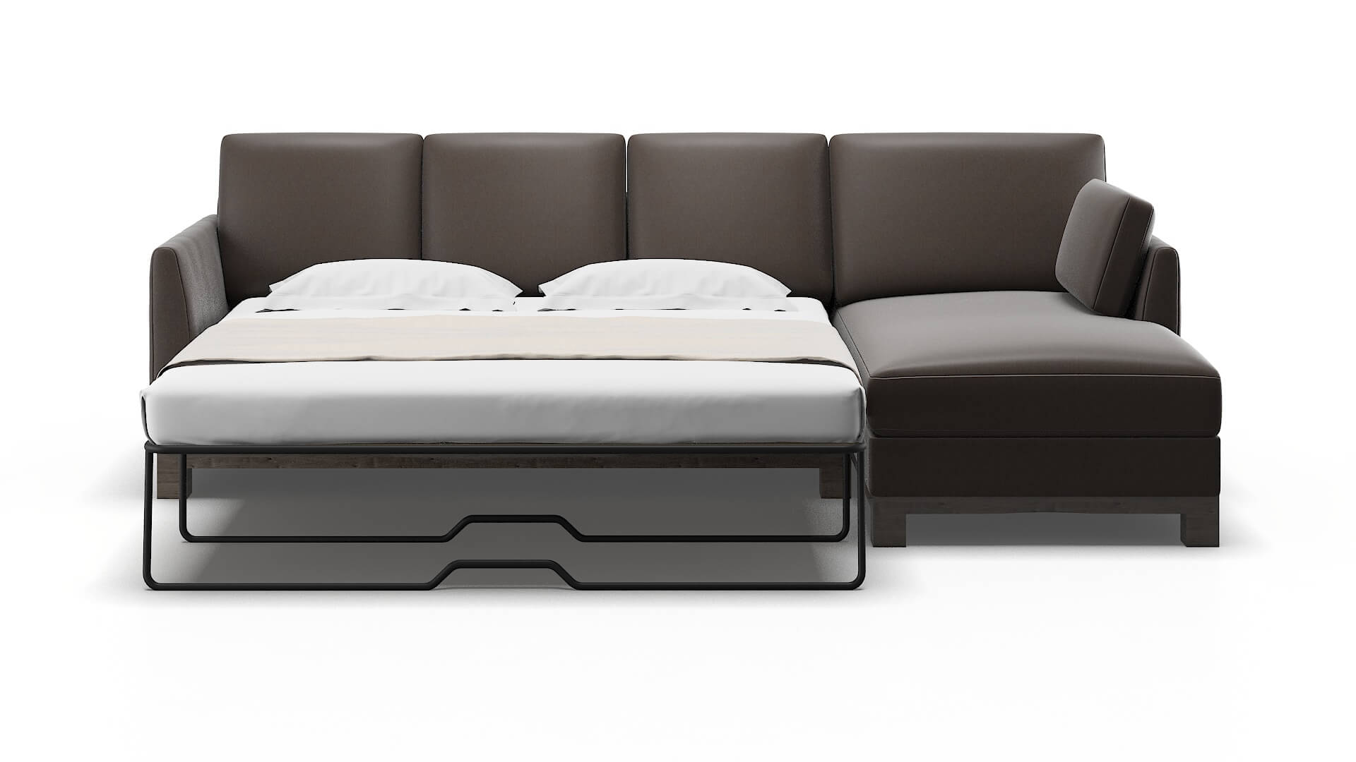 Dover Naples Graphite Panel Sleeper Espresso legs 1