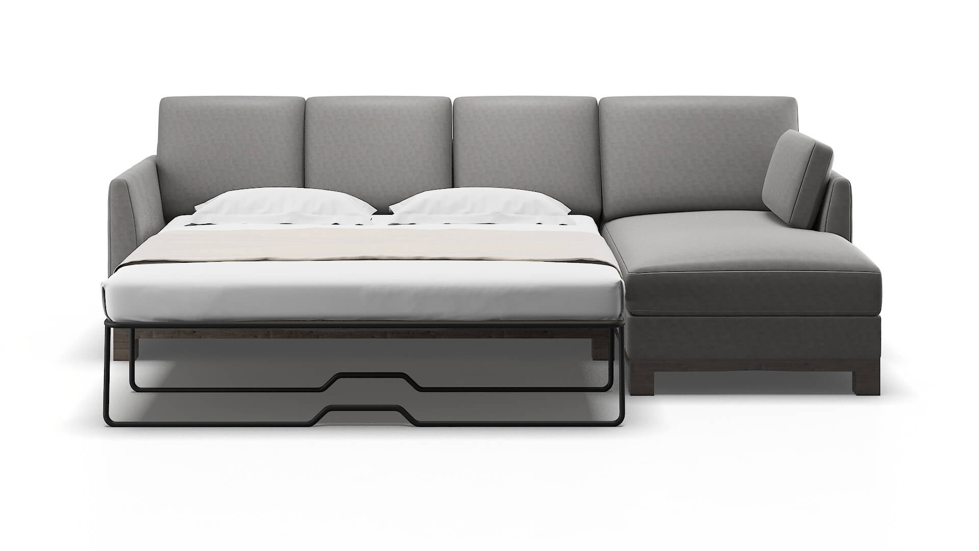 Dover Noble Smoke Panel Sleeper Espresso legs 1