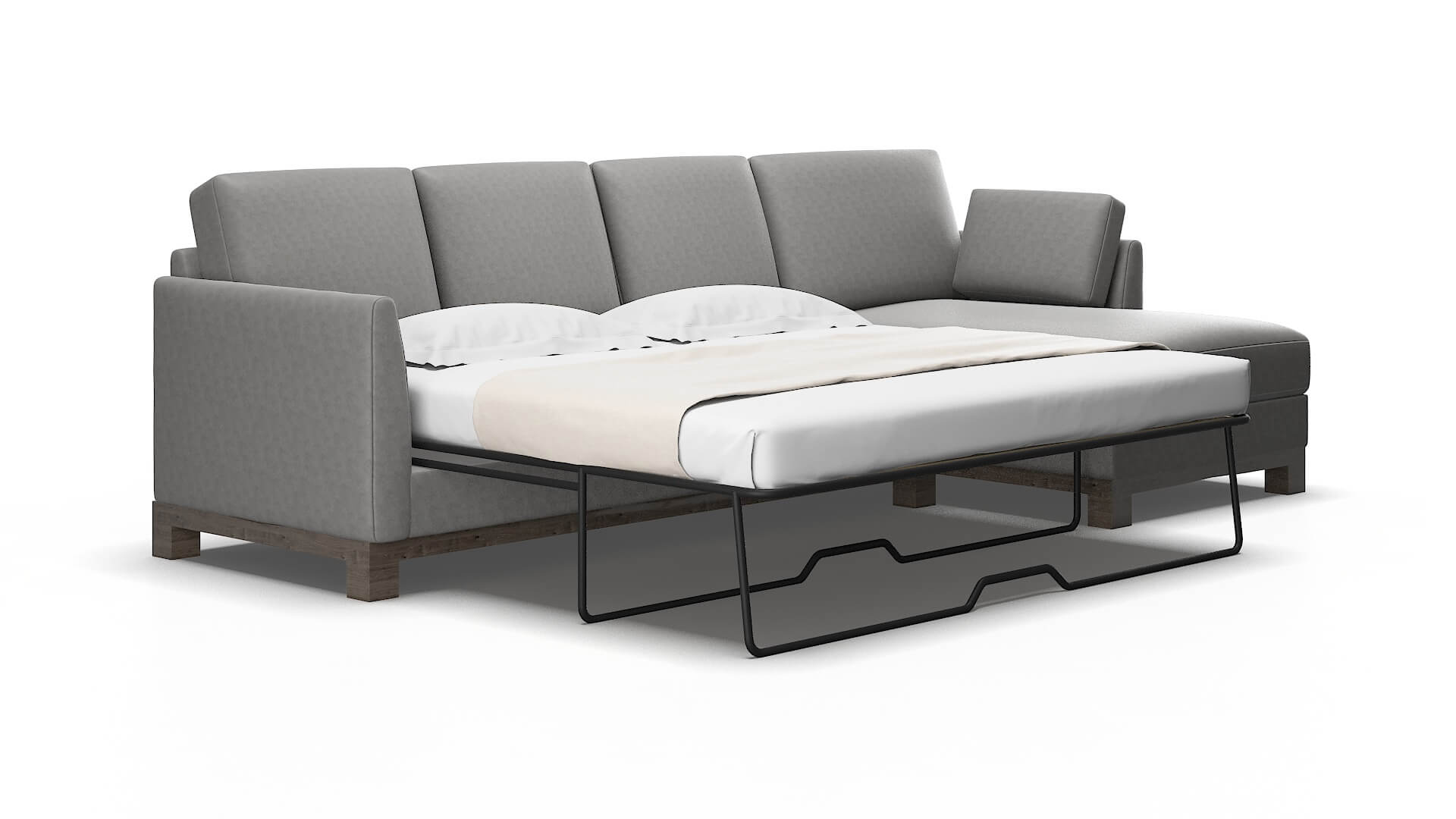 Dover Noble Smoke Panel Sleeper Espresso legs 2