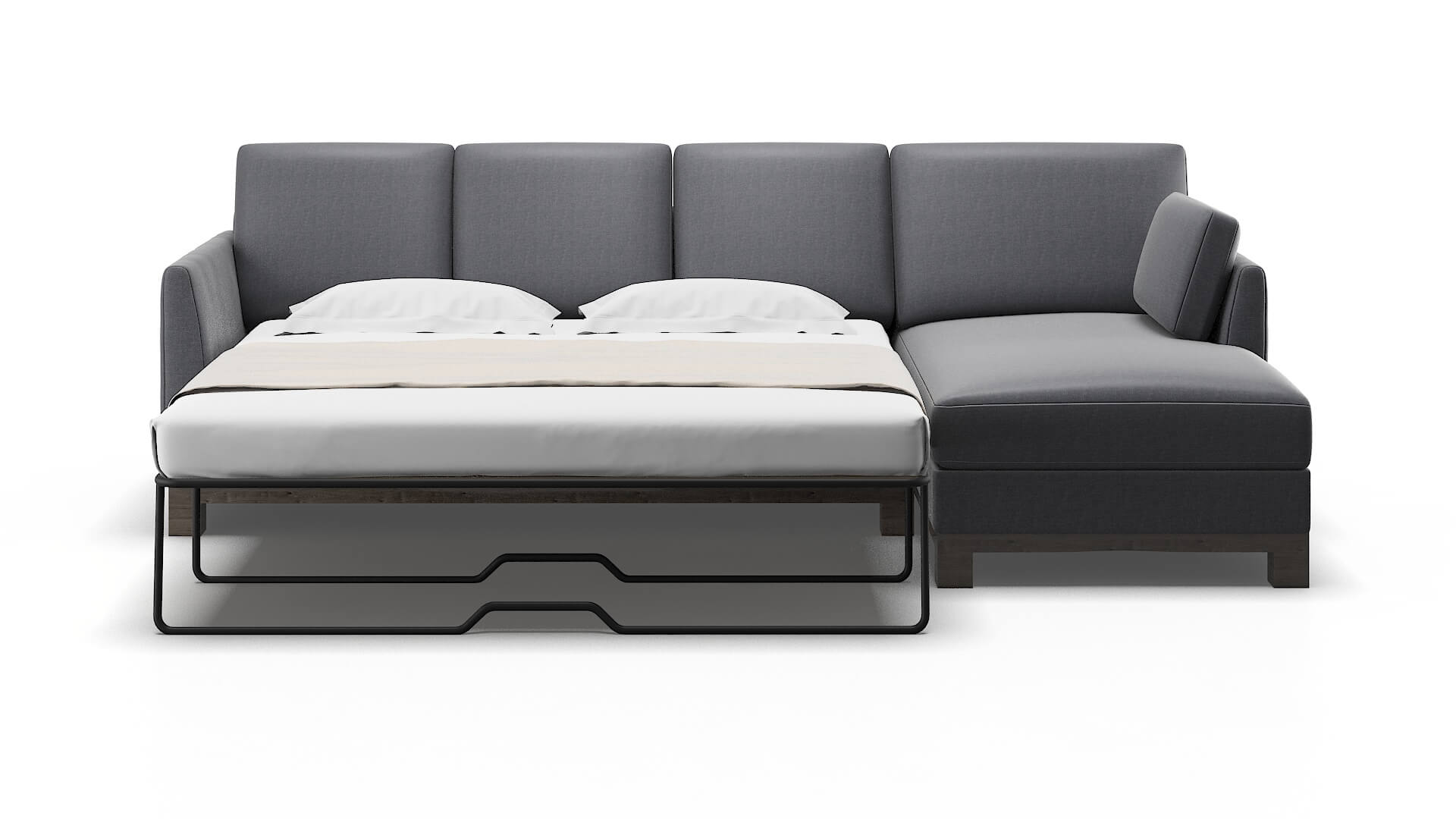 Dover Notion Graphite Panel Sleeper Espresso legs 1