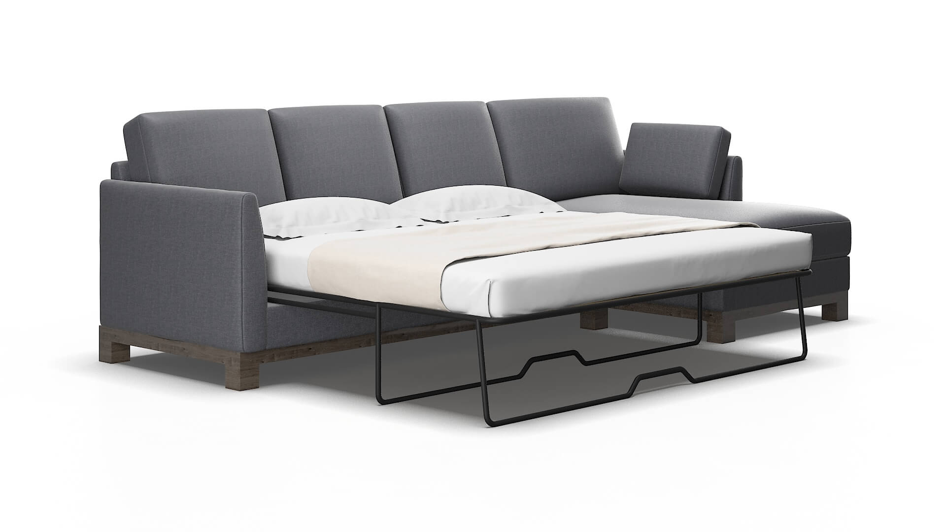 Dover Notion Graphite Panel Sleeper Espresso legs 2