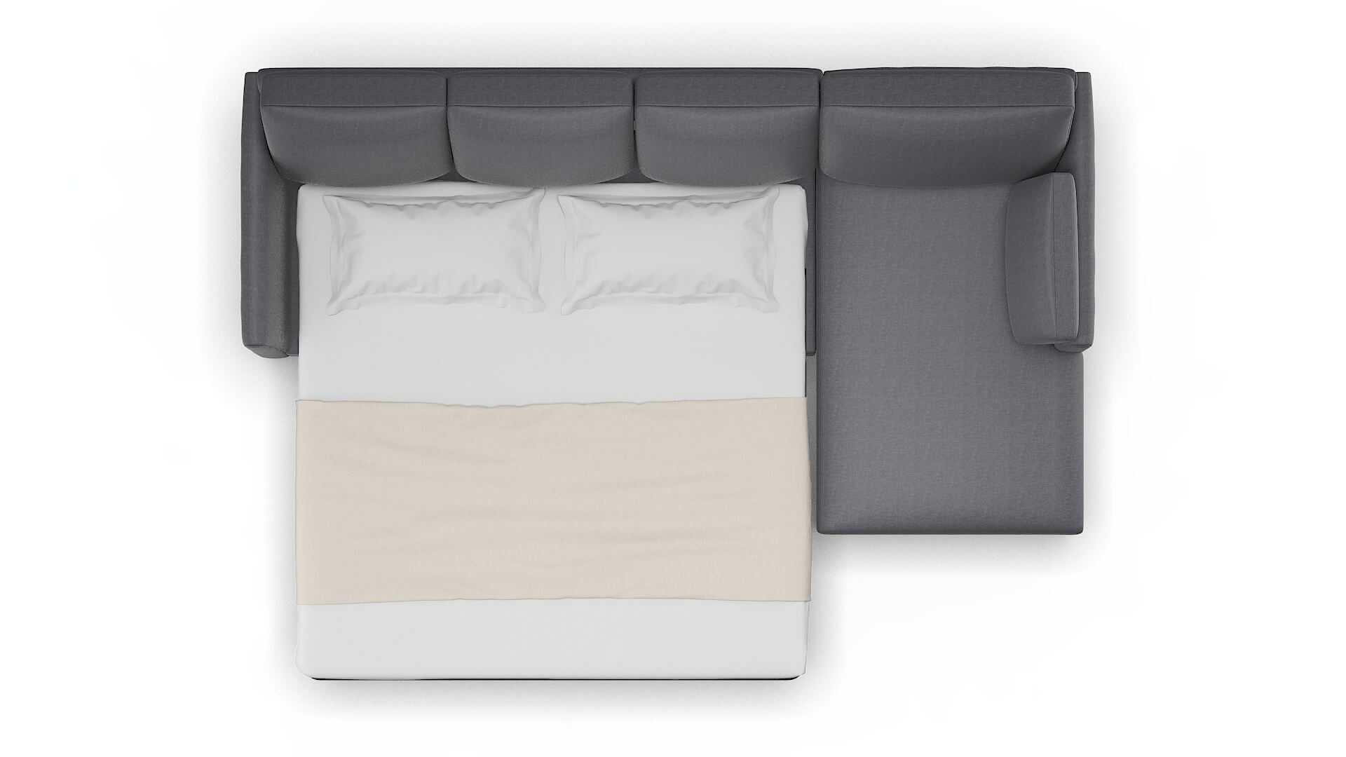 Dover Notion Graphite Panel Sleeper Espresso legs 3