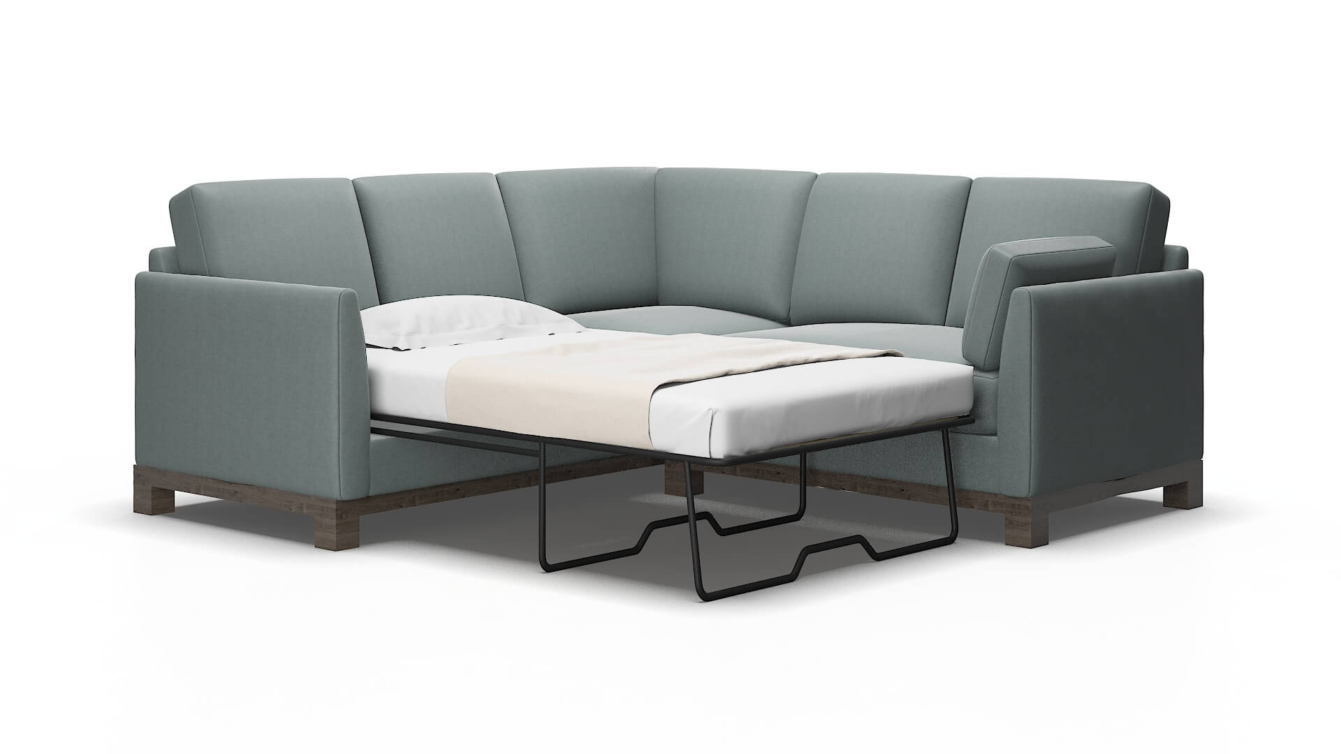 Dover Oakley baltic Sectional sleeper Espresso Legs  2