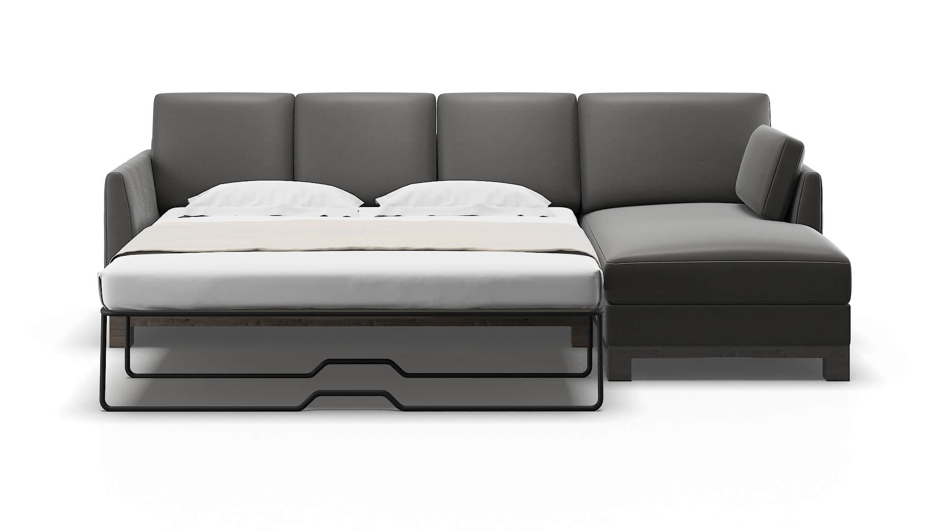 Dover Oakley Charcoal Panel Sleeper Espresso legs 1