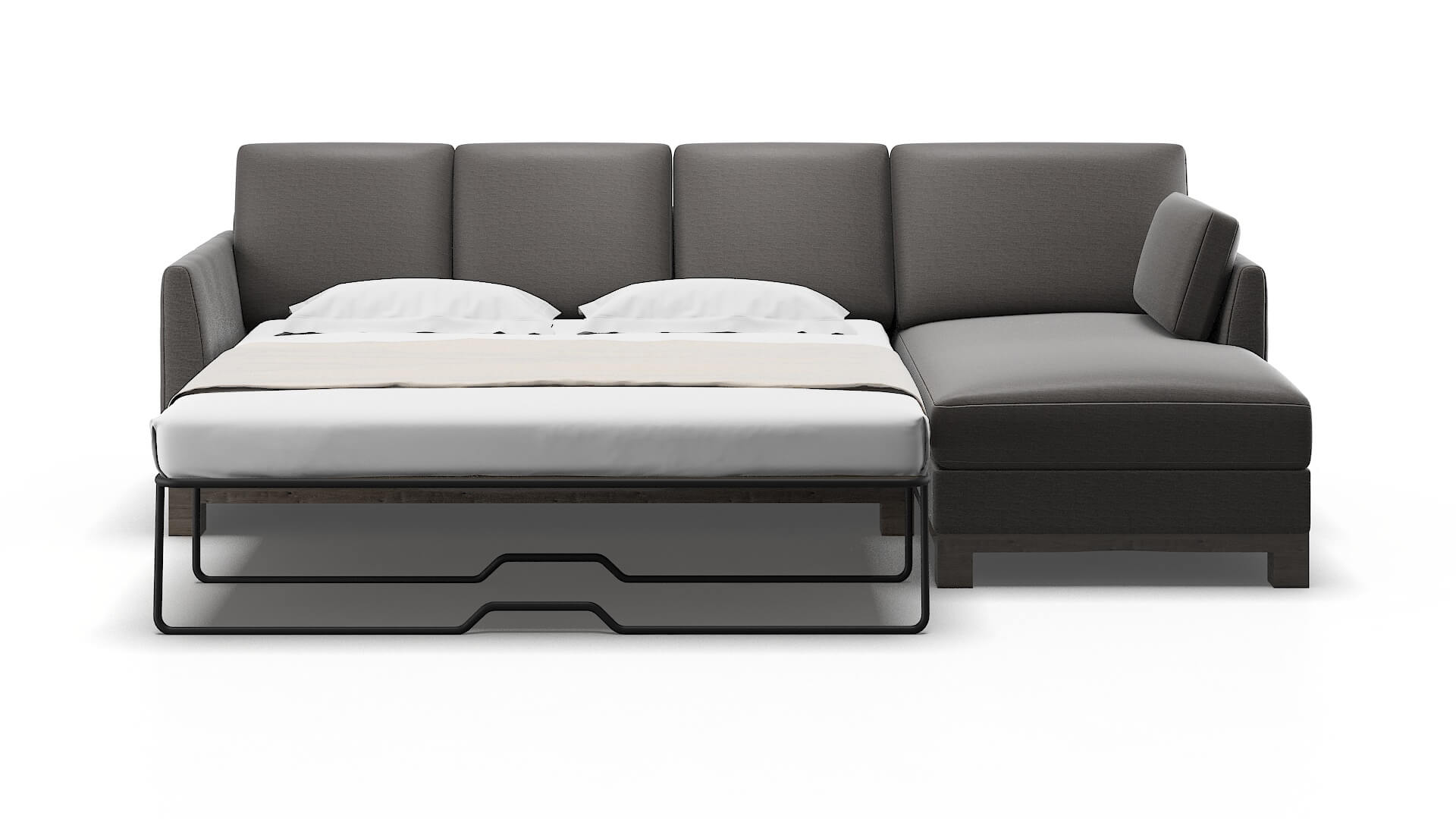 Dover Oscar Charcoal Panel Sleeper Espresso legs 1