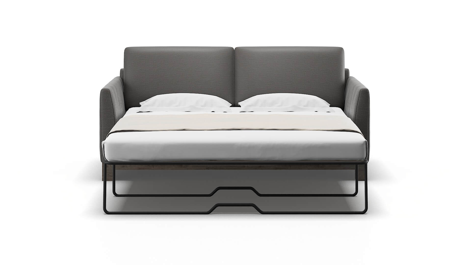 Dover Oscar Grey Sofa Sleeper Espresso legs 1
