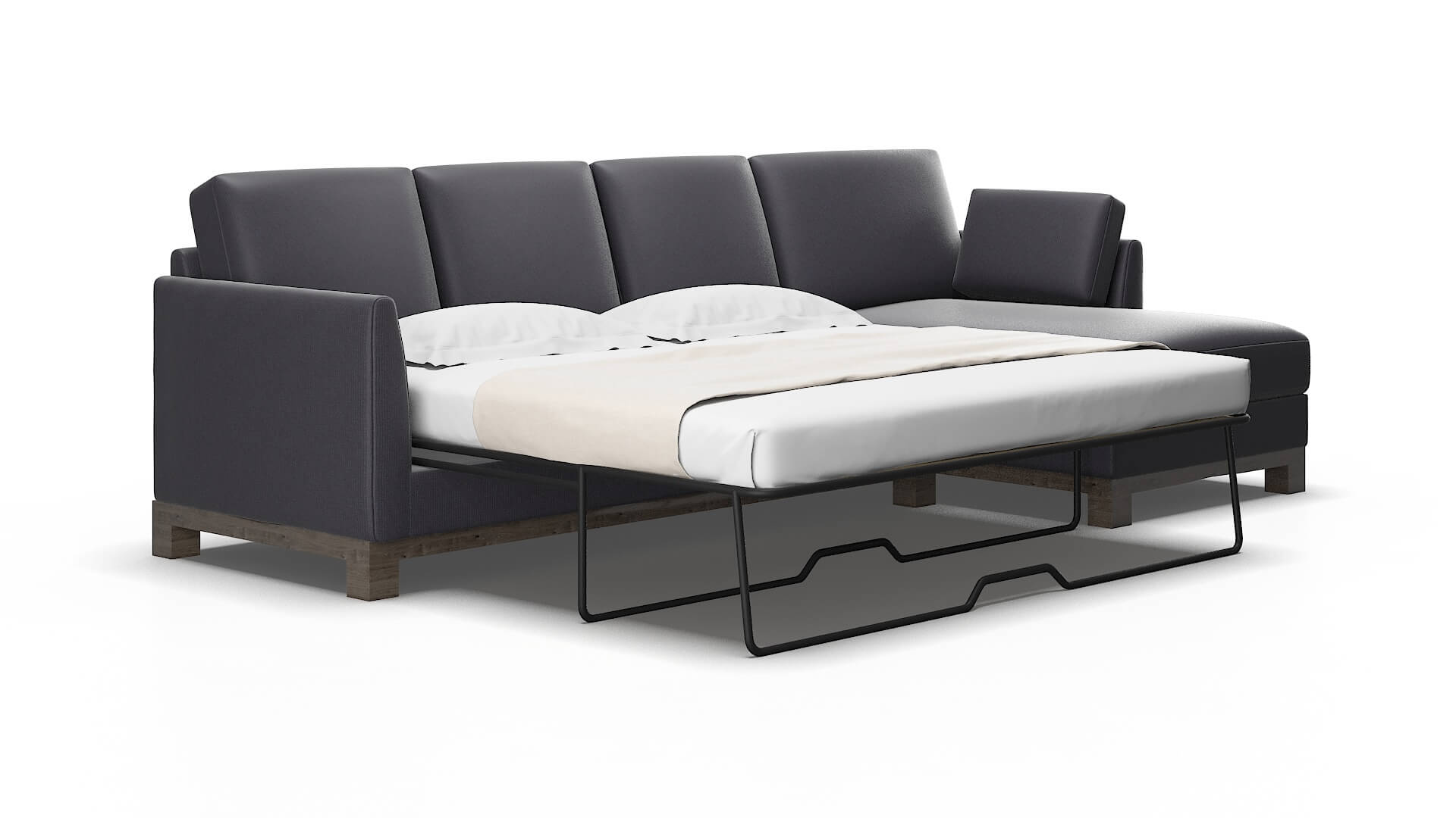 Dover Parker charcoal Panel sleeper Espresso Legs  2