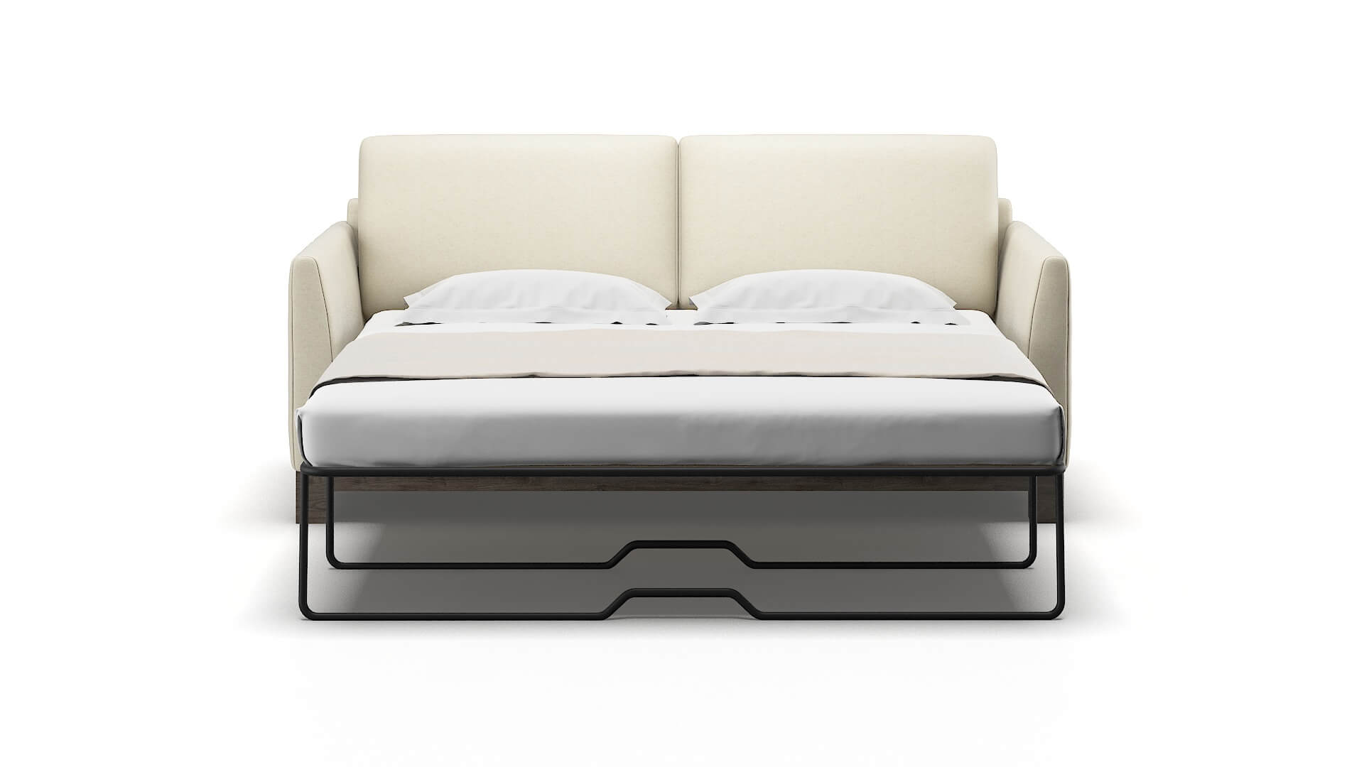 Dover Phoenix Ivory Sofa Sleeper Espresso legs 1