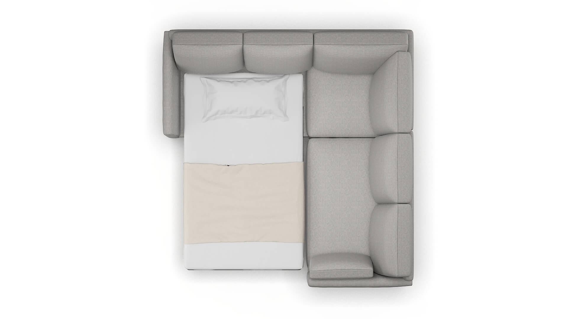 Dover Phoenix Smoke Sectional Sleeper Espresso legs 3