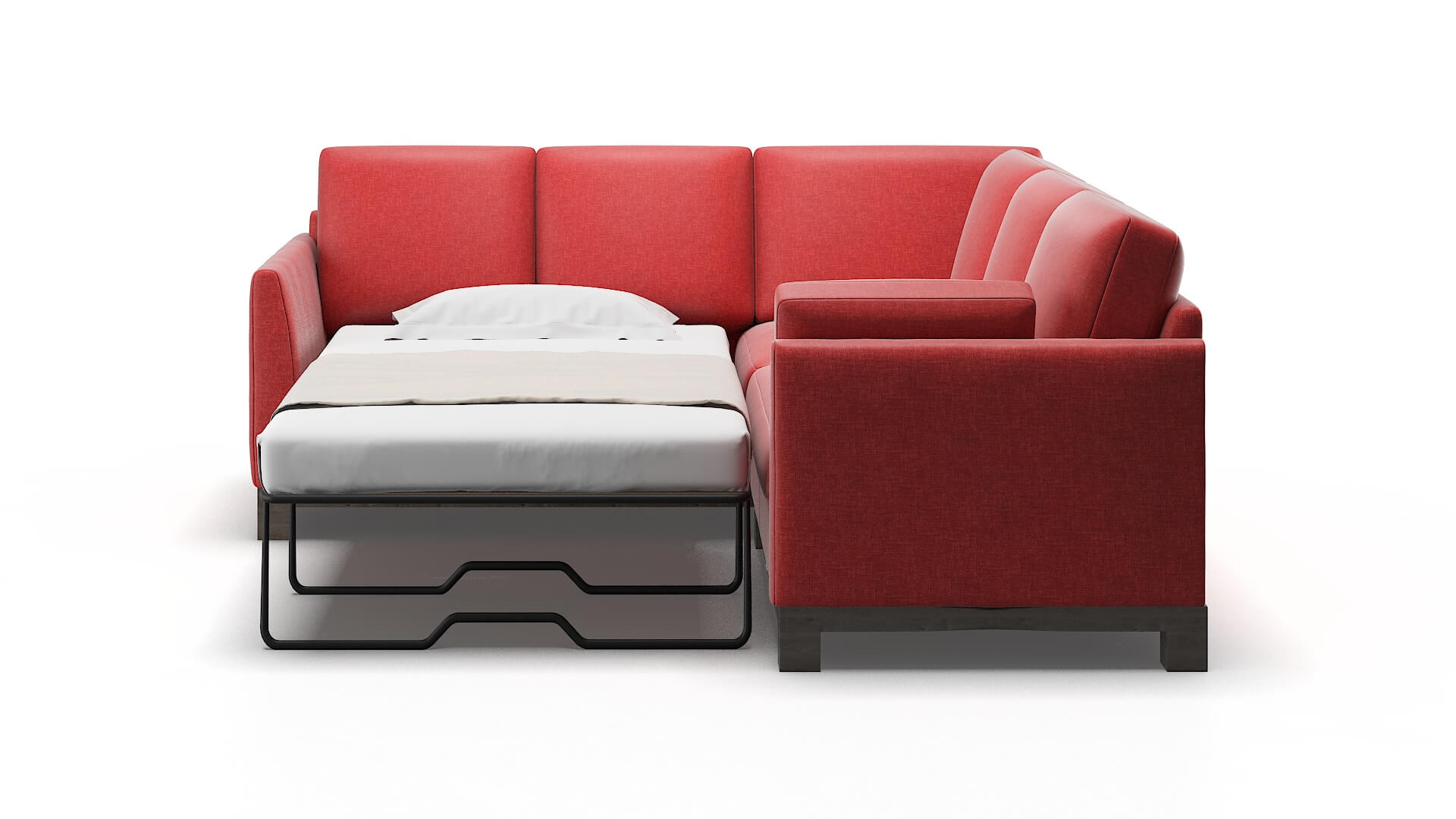 Dover Portland Berry Sectional Sleeper Espresso legs 1