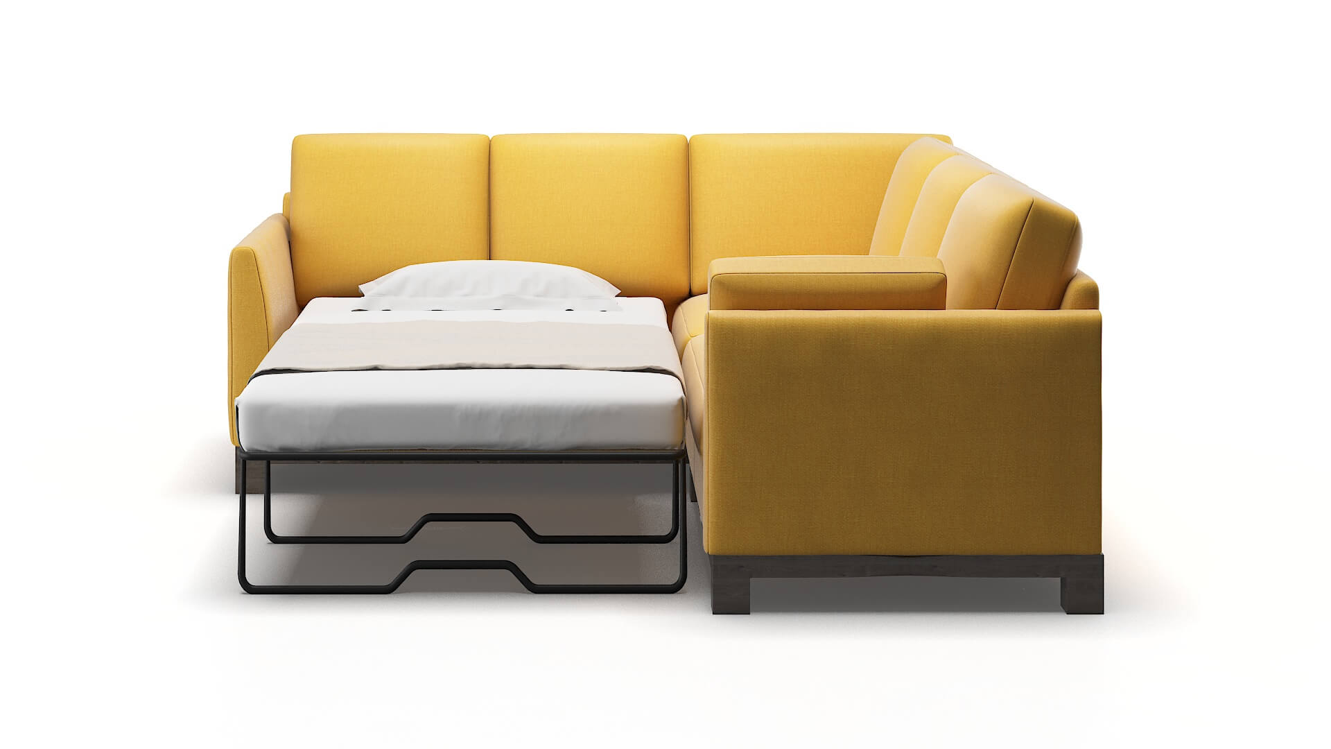 Dover Portland Dijon Sectional Sleeper Espresso legs 1
