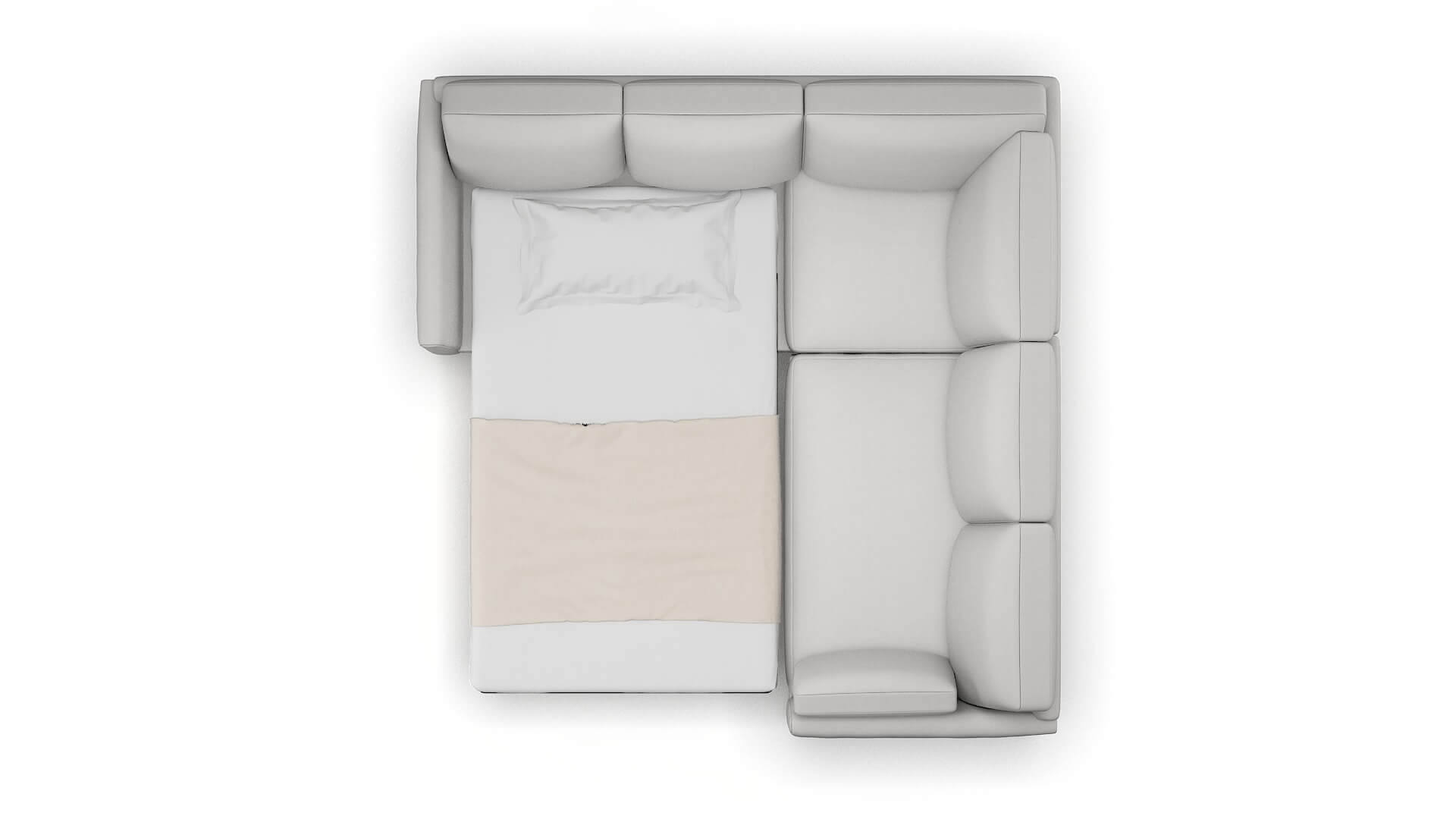 Dover Prisma Steam Sectional Sleeper Espresso legs 3