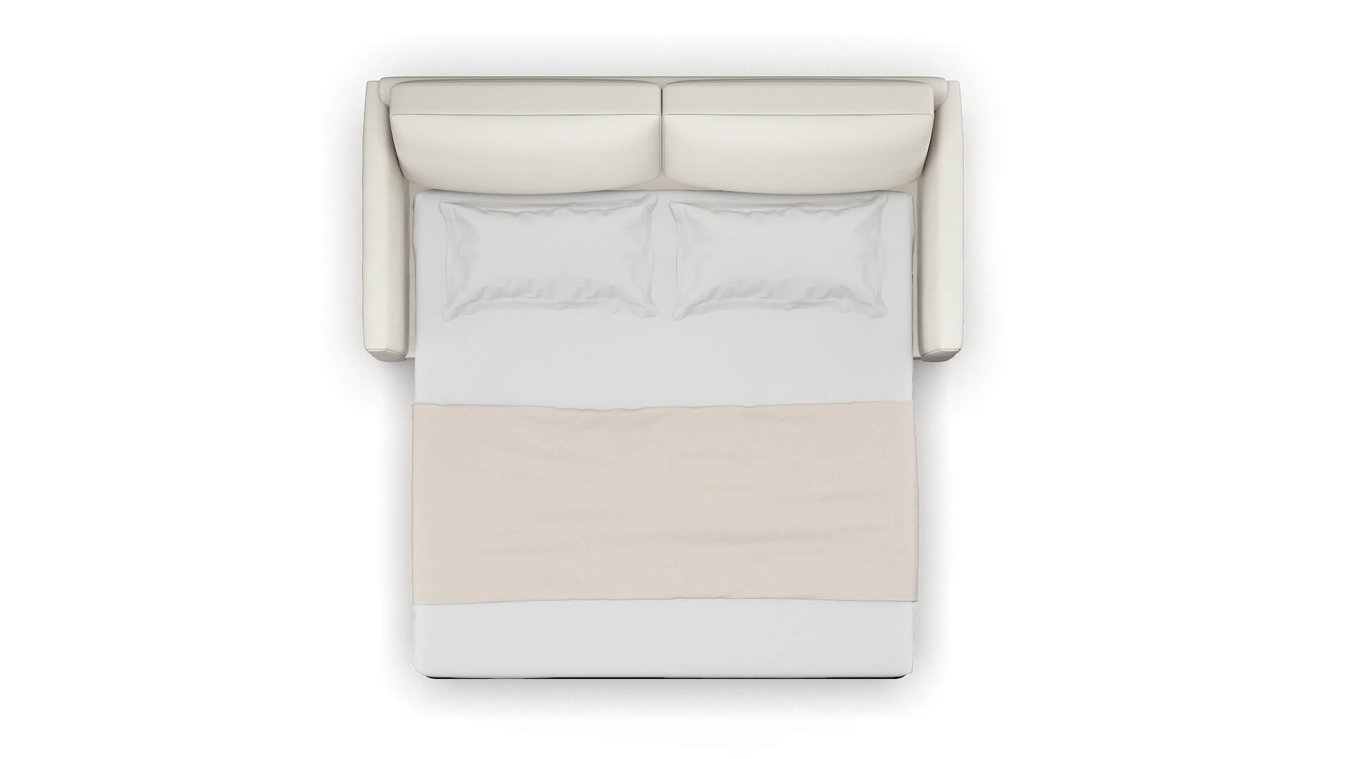 Dover R_prize Cream Sofa Sleeper Espresso legs 3