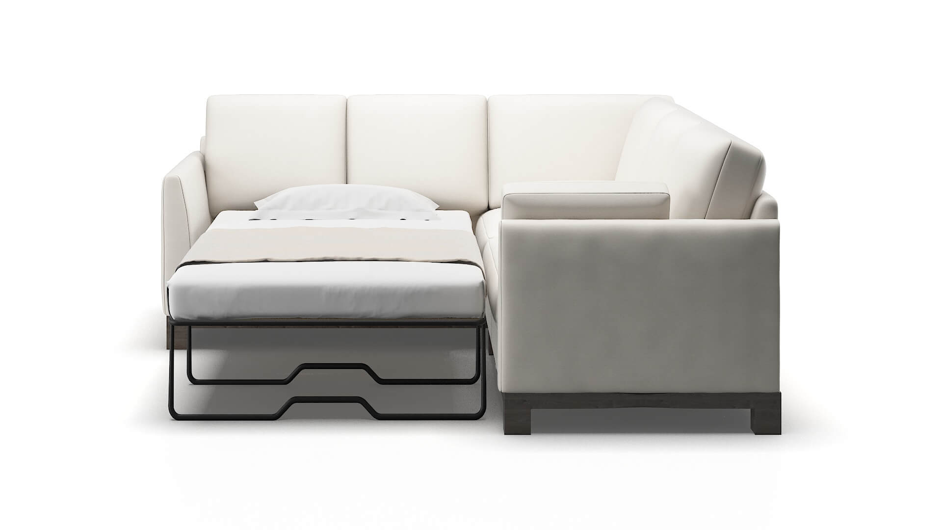 Dover Redondo Pearl Sectional Sleeper Espresso legs 1