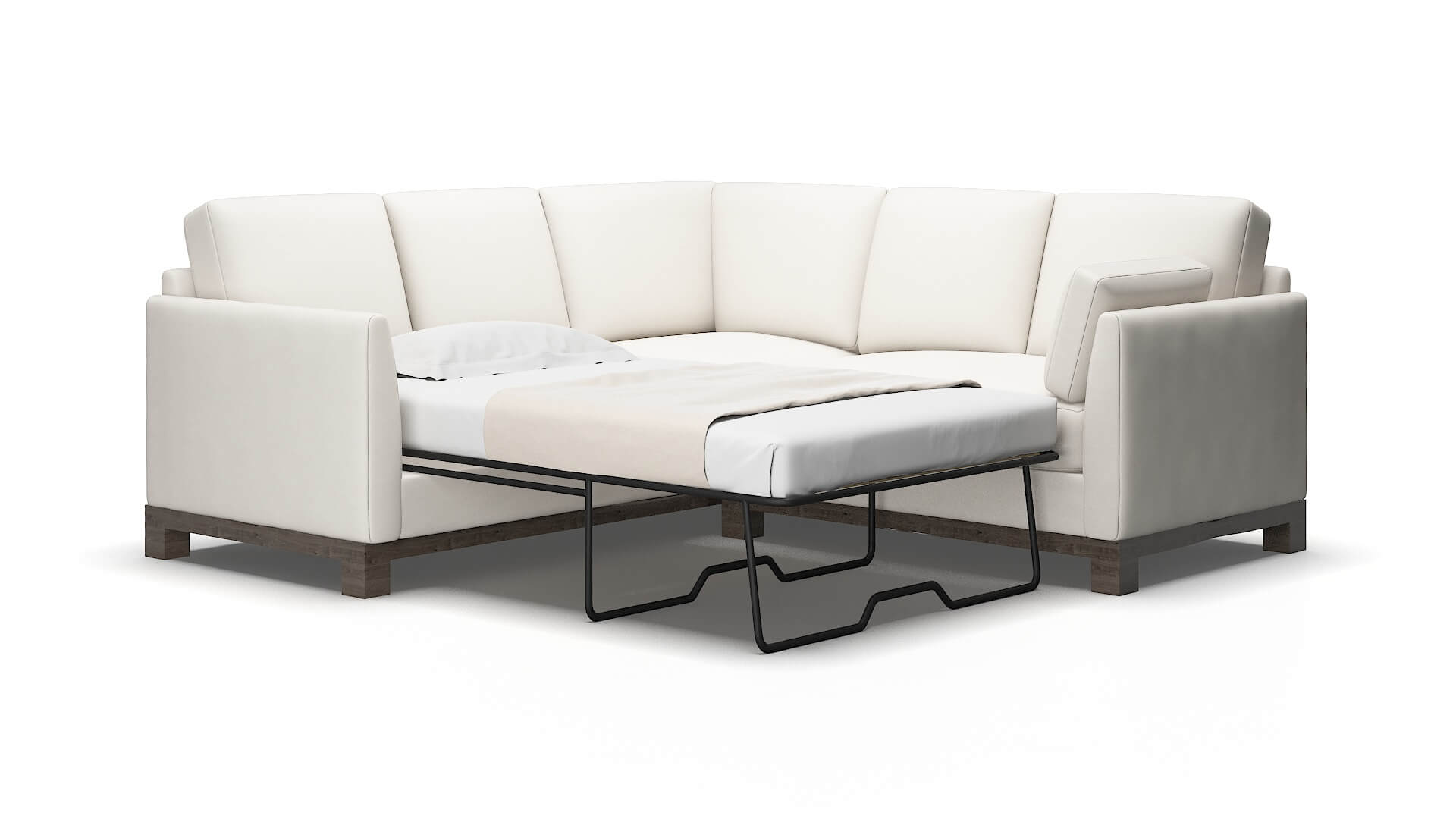 Dover Redondo Pearl Sectional Sleeper Espresso legs 2