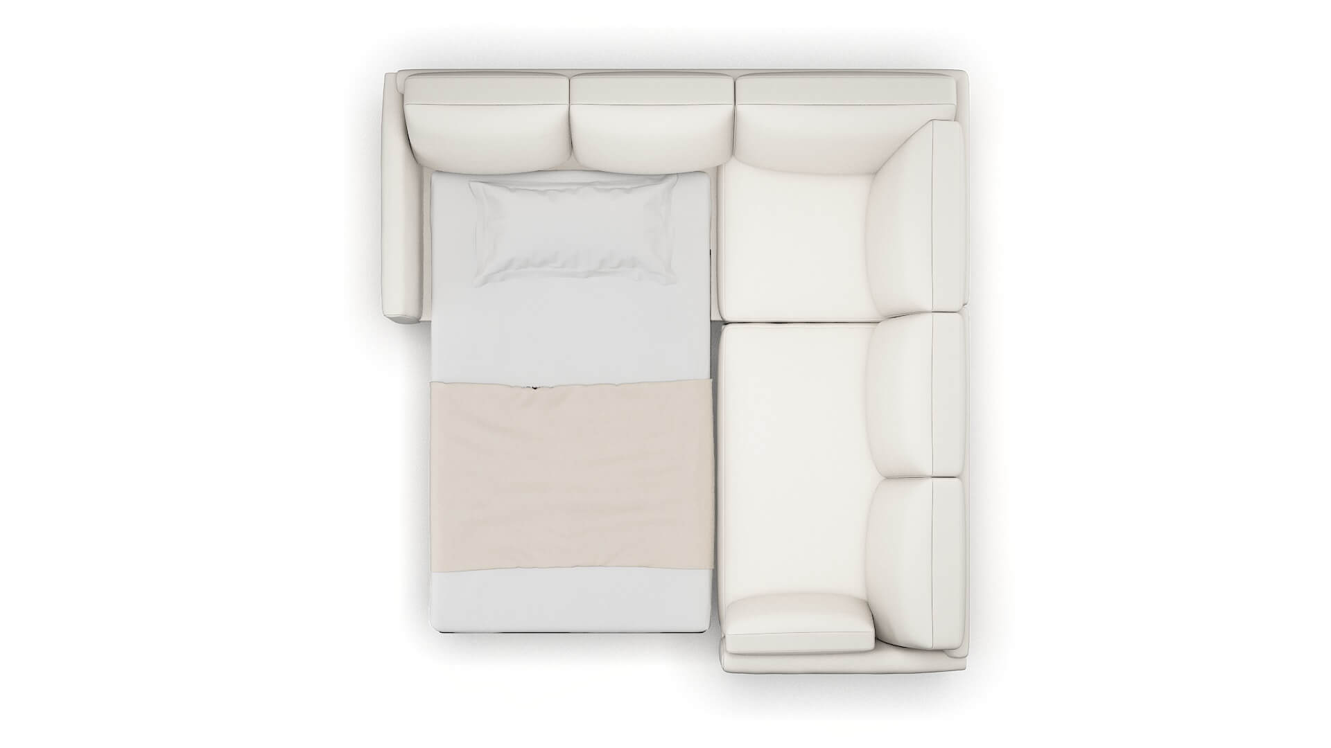 Dover Redondo Pearl Sectional Sleeper Espresso legs 3