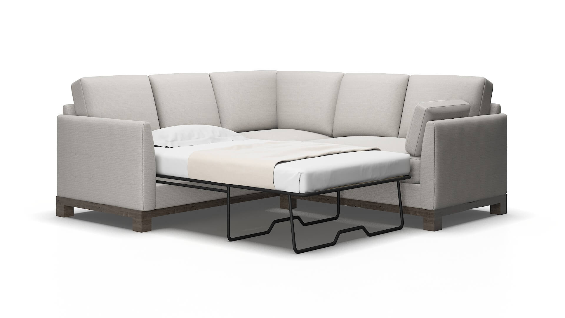 Dover Redondo Stone Sectional Sleeper Espresso legs 2