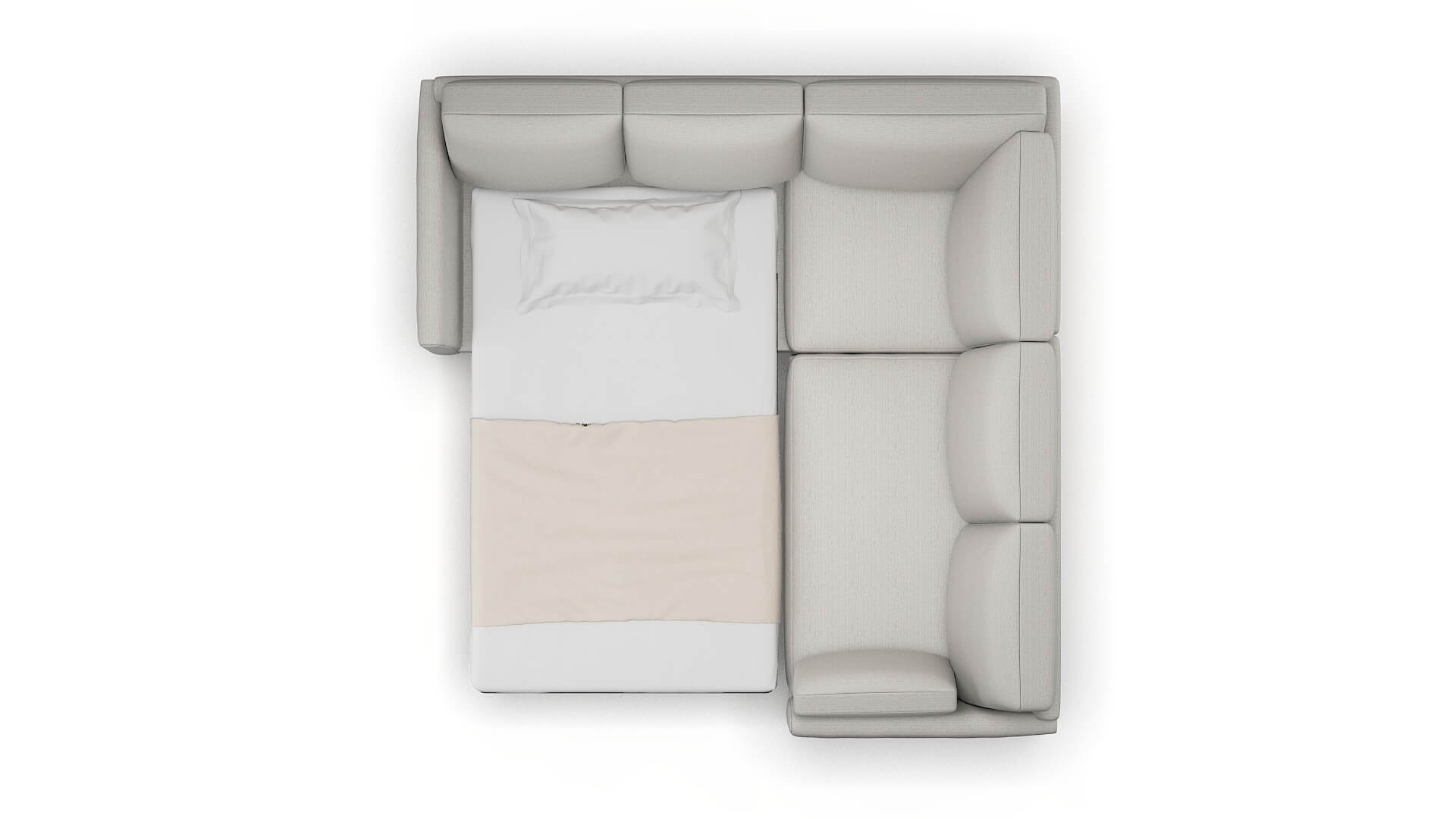 Dover Redondo Stone Sectional Sleeper Espresso legs 3