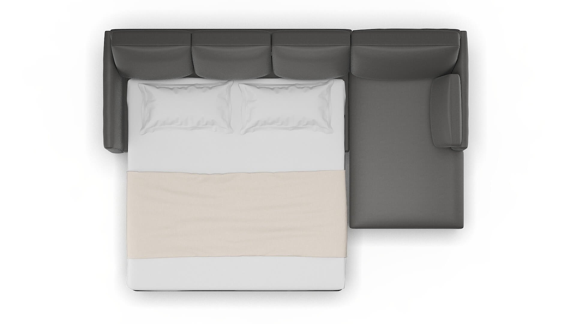 Dover Rocket Charcoal Panel Sleeper Espresso legs 3