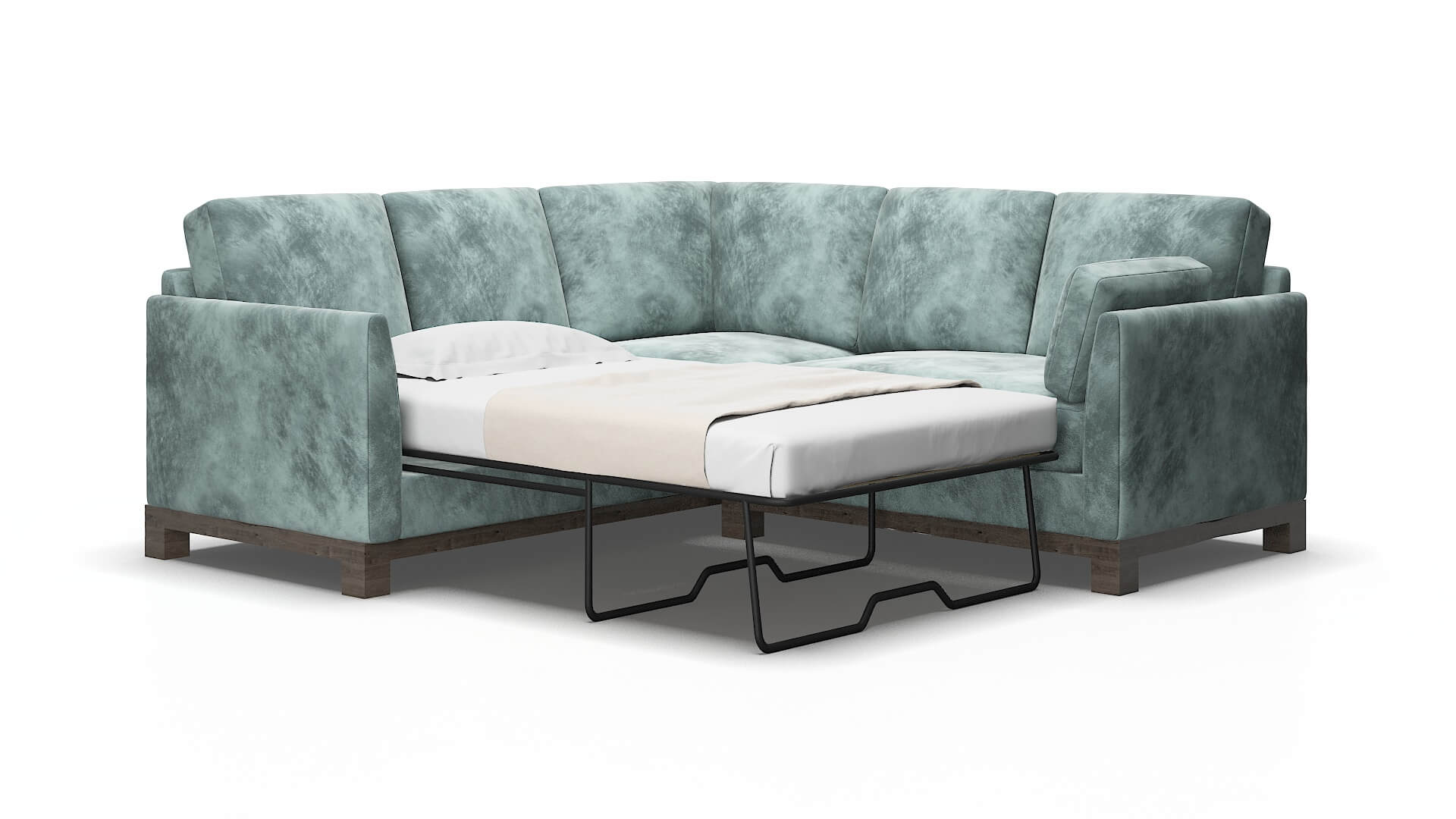 Dover Royale cloud Sectional sleeper Espresso Legs  2