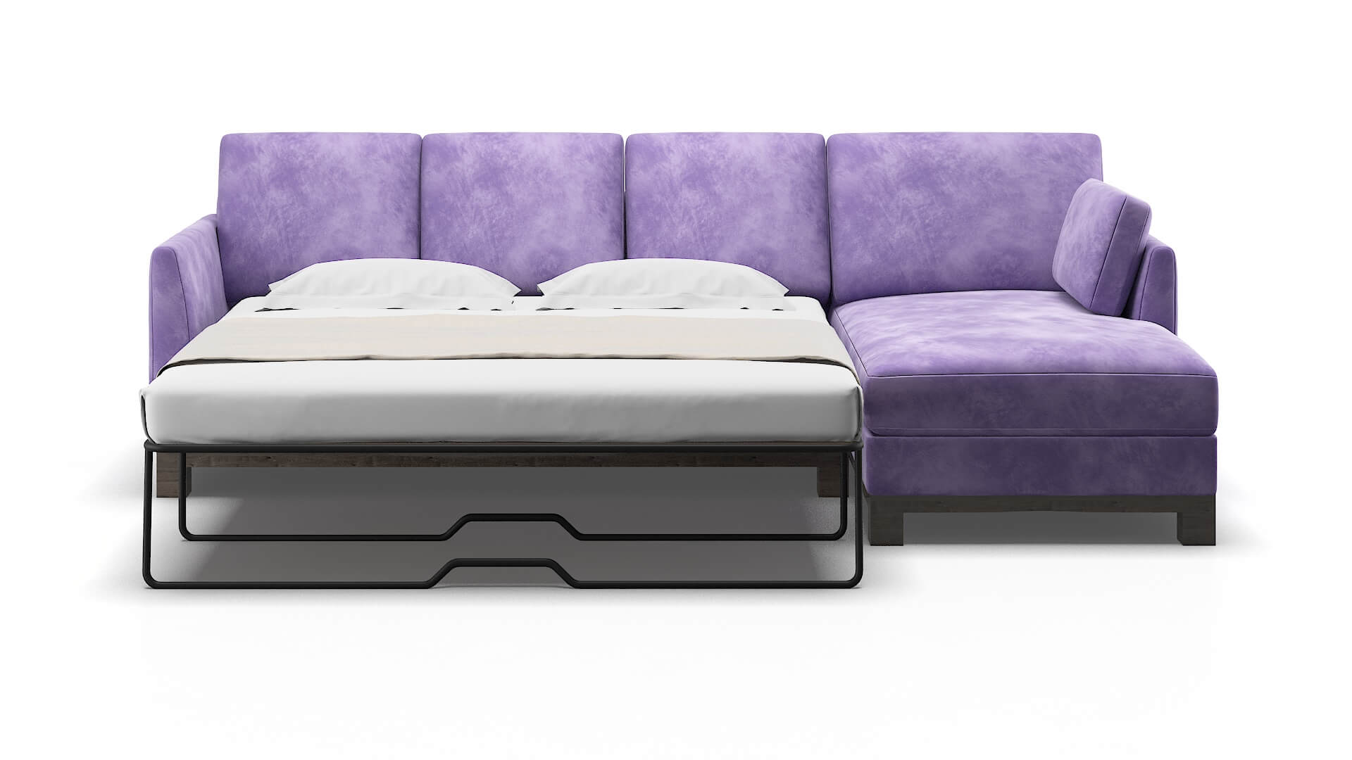 Dover Royale Lavender Panel Sleeper Espresso legs 1