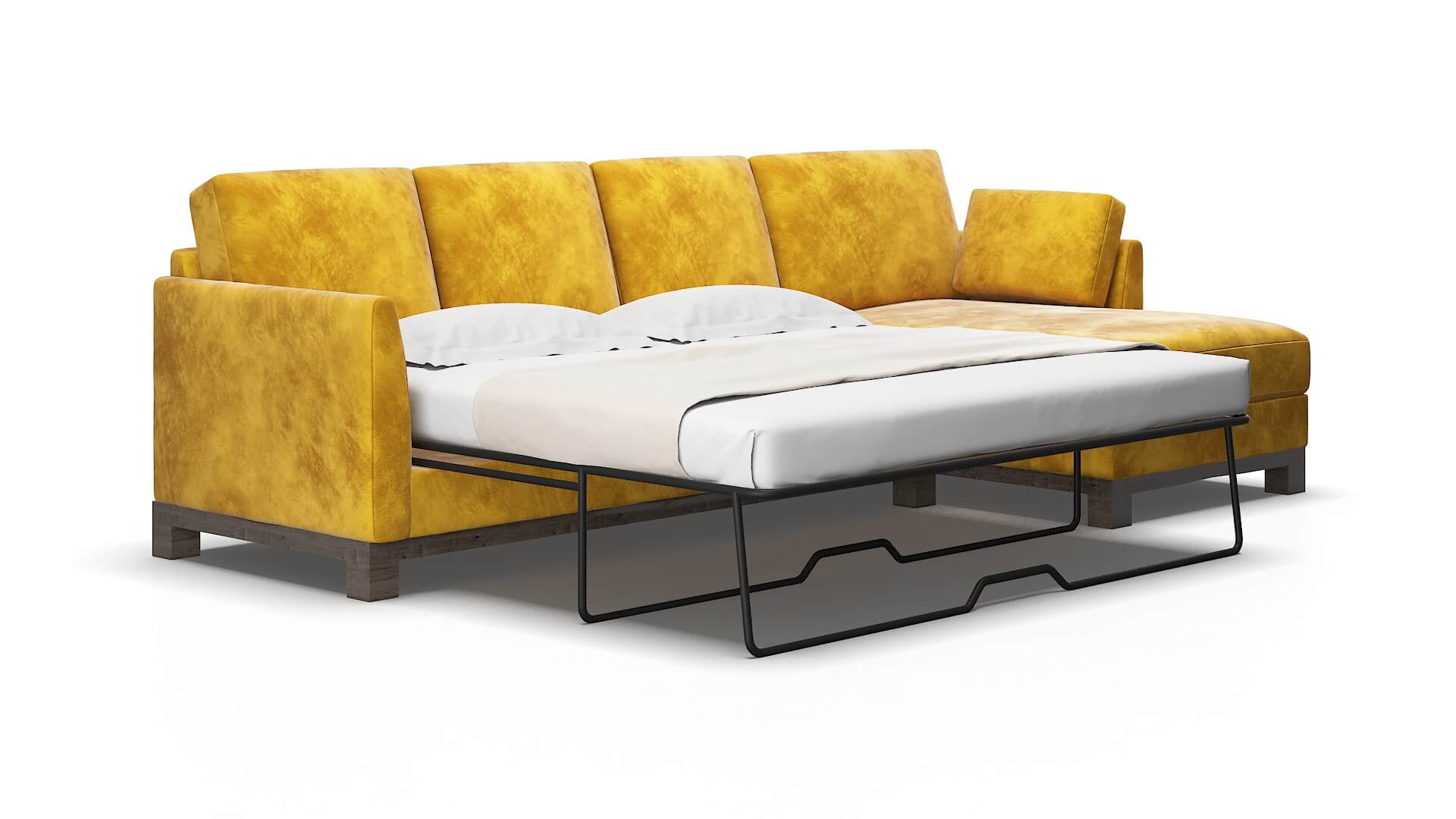 Dover Royale marigold Panel sleeper Espresso Legs  2