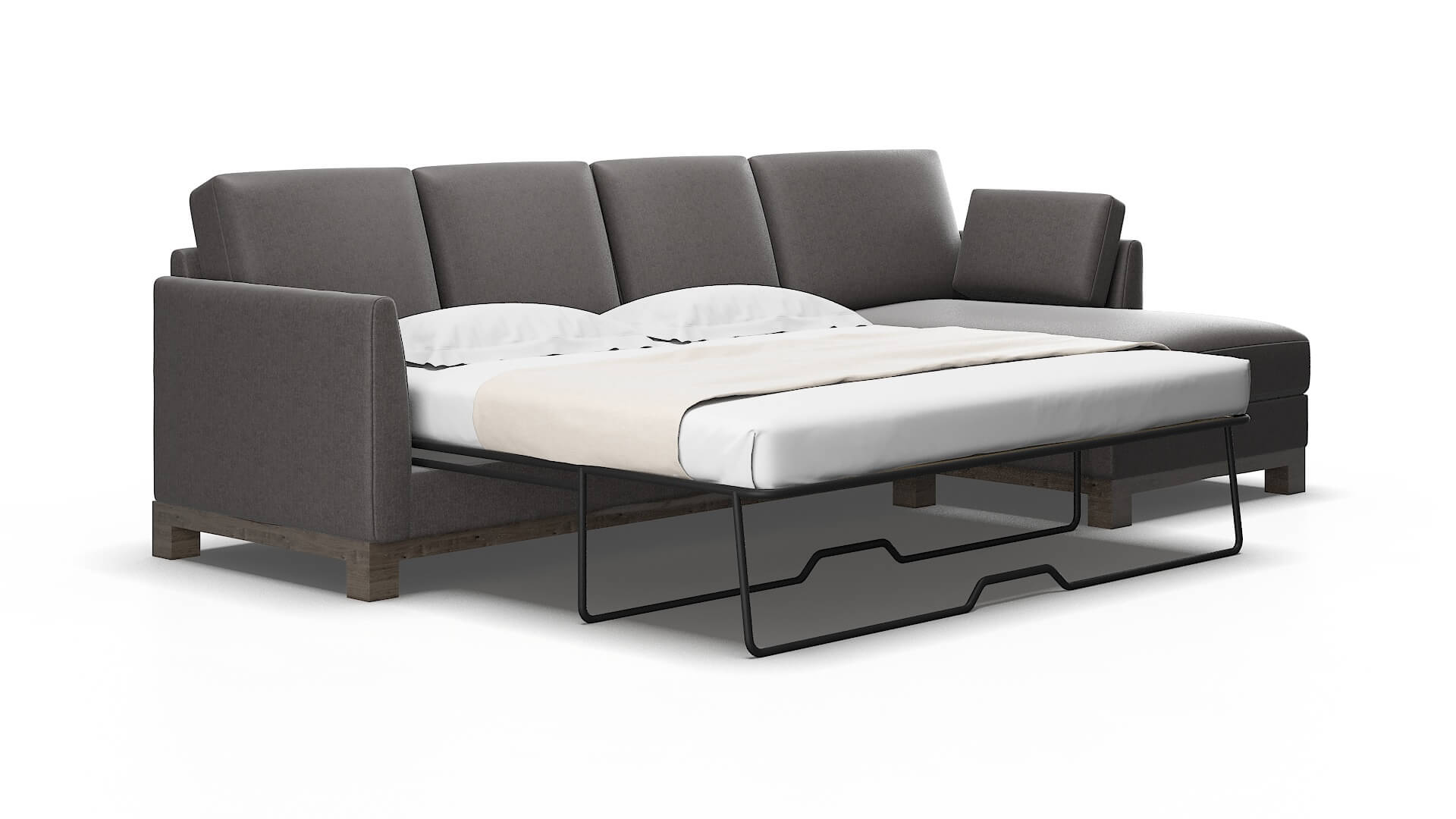 Dover Sasha grey Panel sleeper Espresso Legs  2